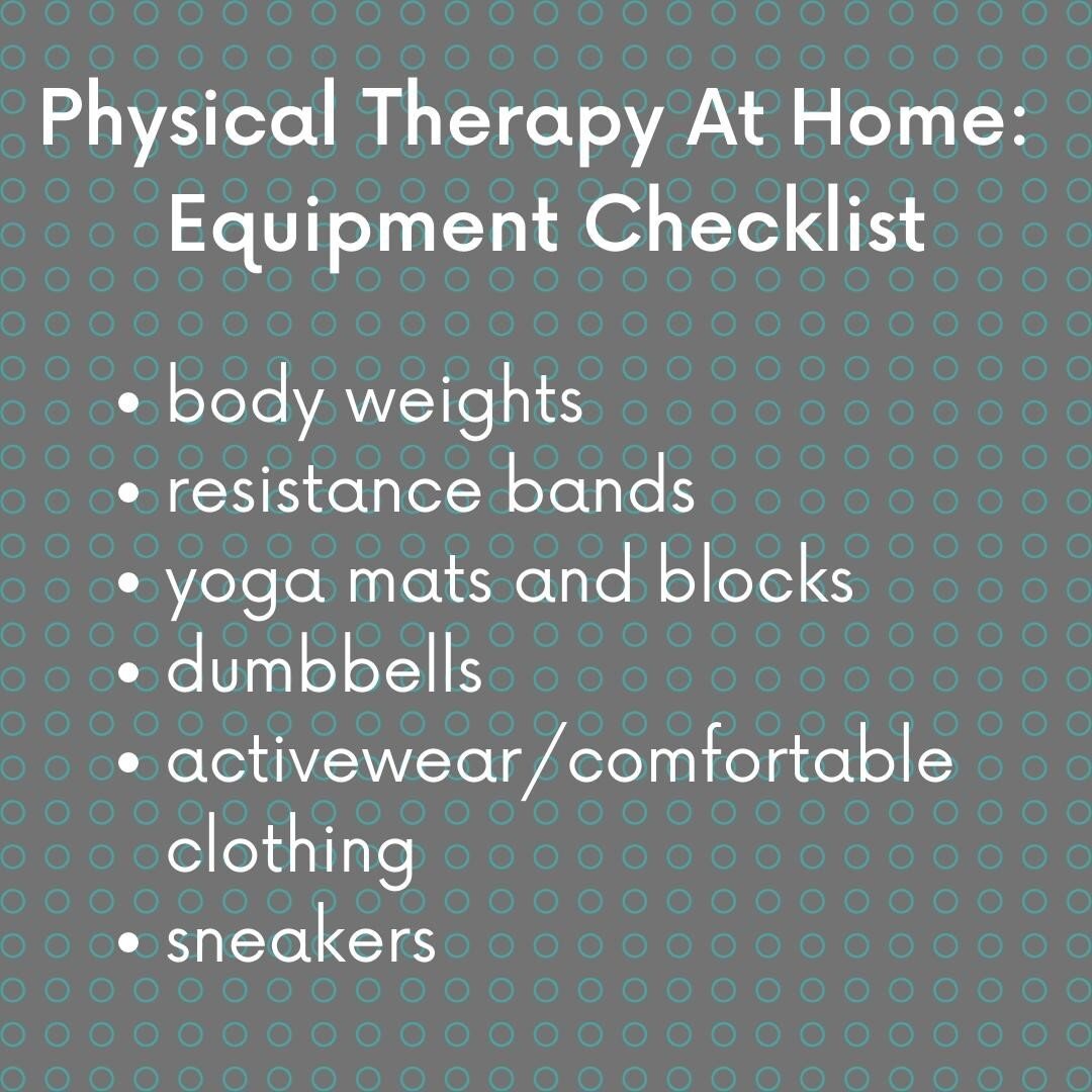 Here are a few things that can help you get the most out of your session! But, if you don't have these things, don't worry. Our PTs are pretty creative and can help identify household goods that work just as well. Talk with your PT about other things