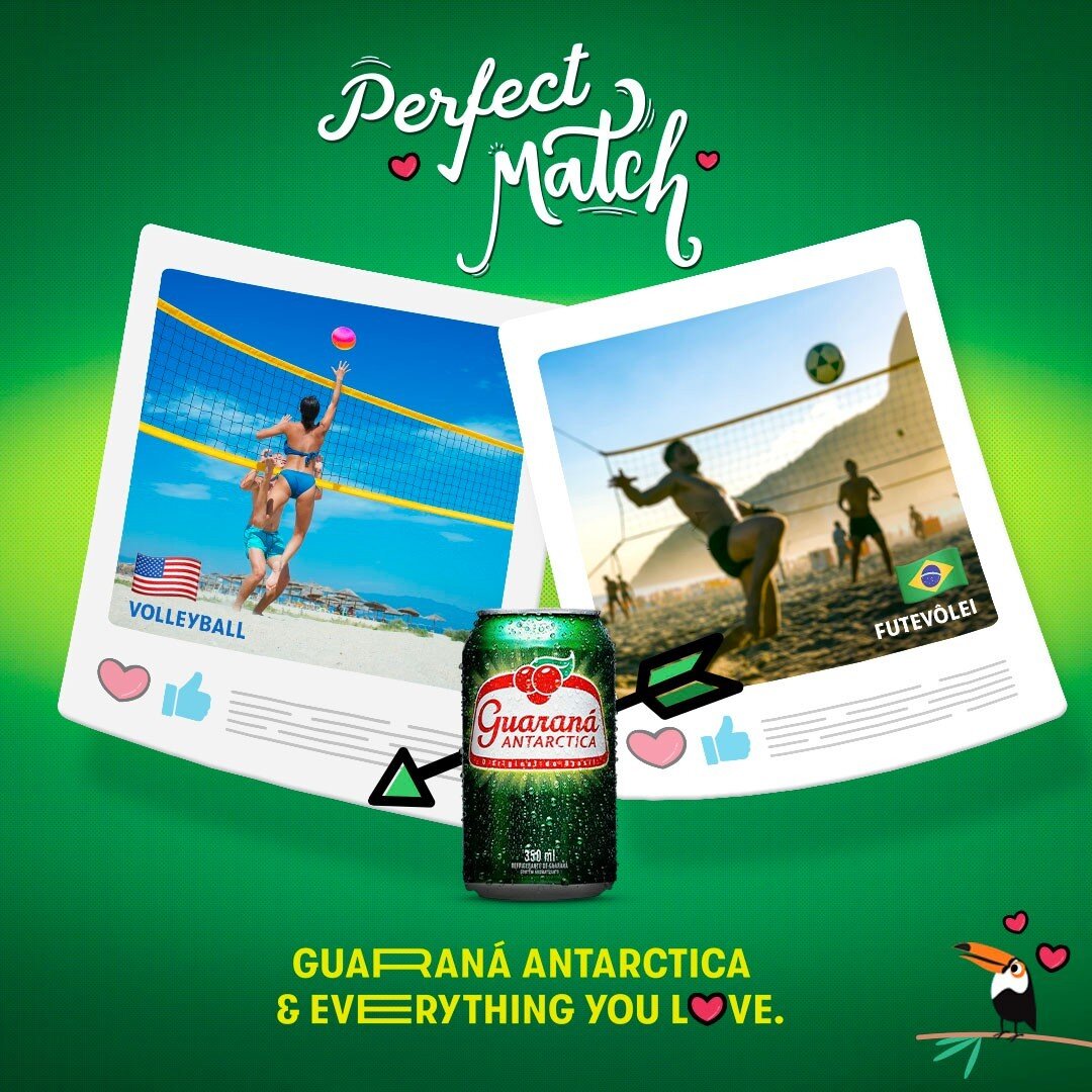 🏖 It&rsquo;s time for outdoor action! Go to the beach, play some sports, jump in the water.

And, no matter what you do, cool yourself with the coolest soda: Guaran&aacute; Antarctica. The perfect match for everything you love.

#PerfectMatch #Taste