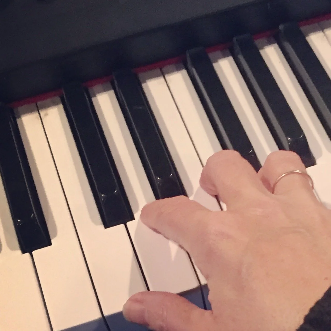 At the piano, Wednesday