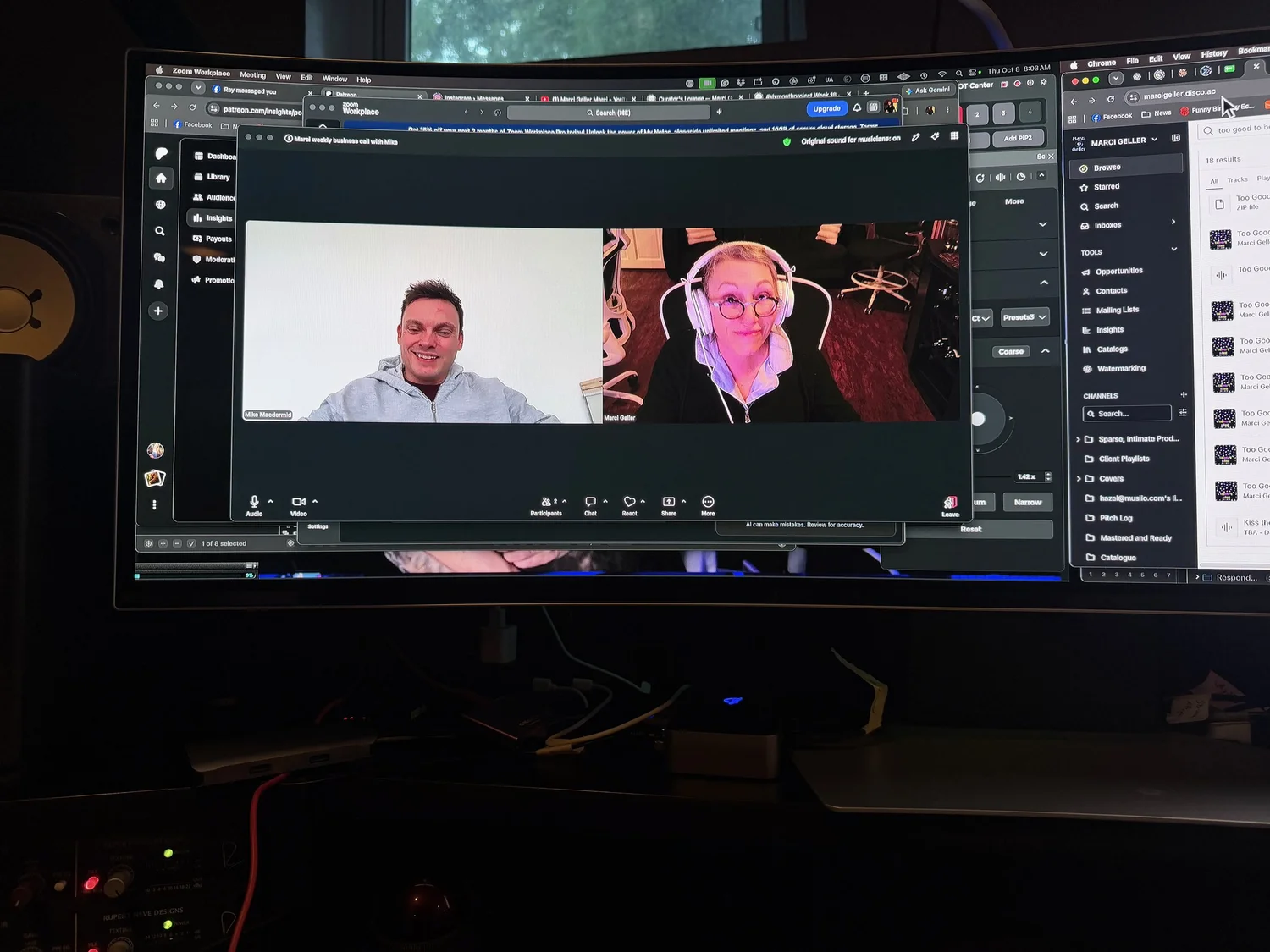 Mike and me on Zoom