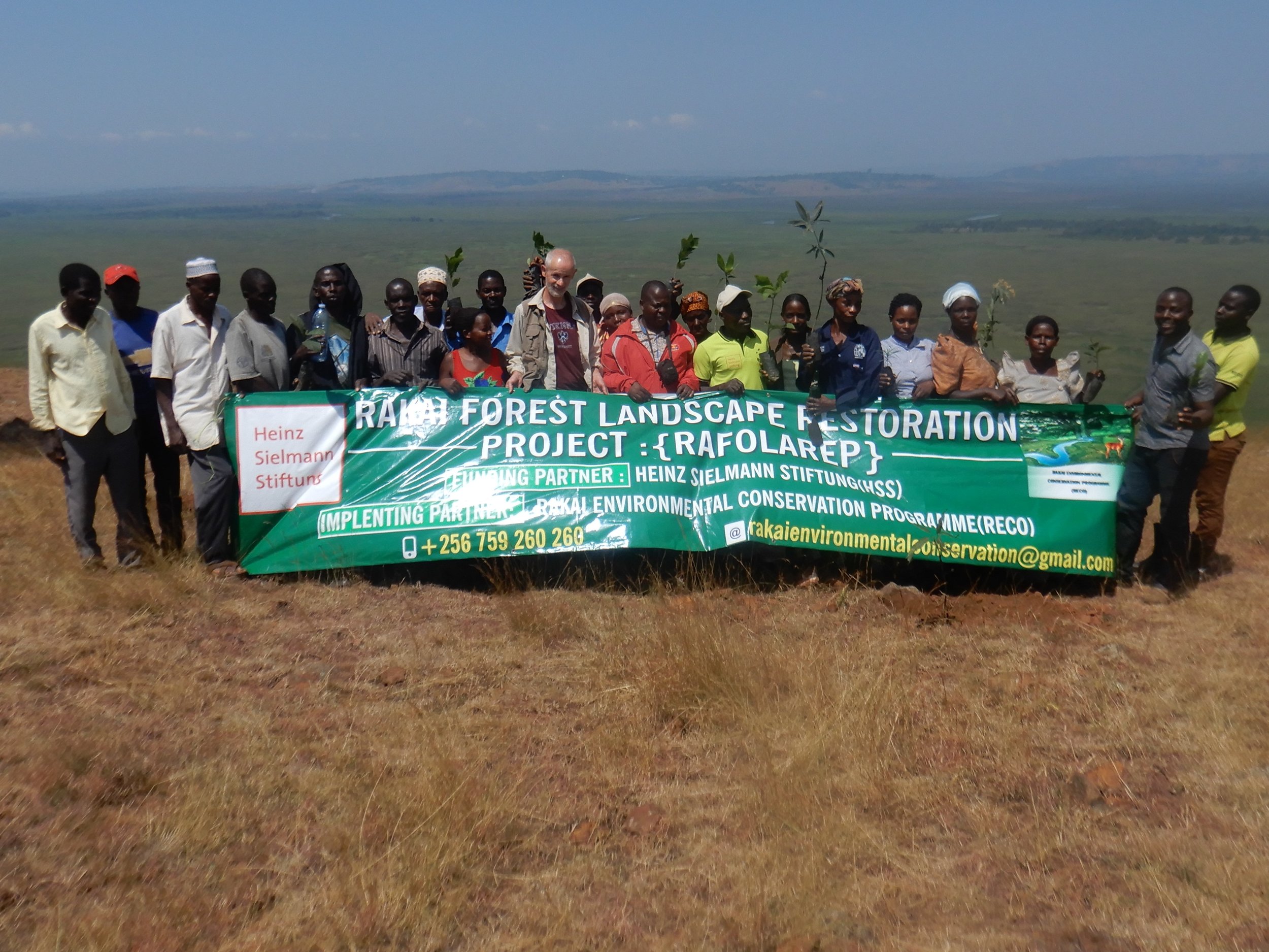  This is a group photo with our one of our local community groups I work with to restore the degraded lands. 