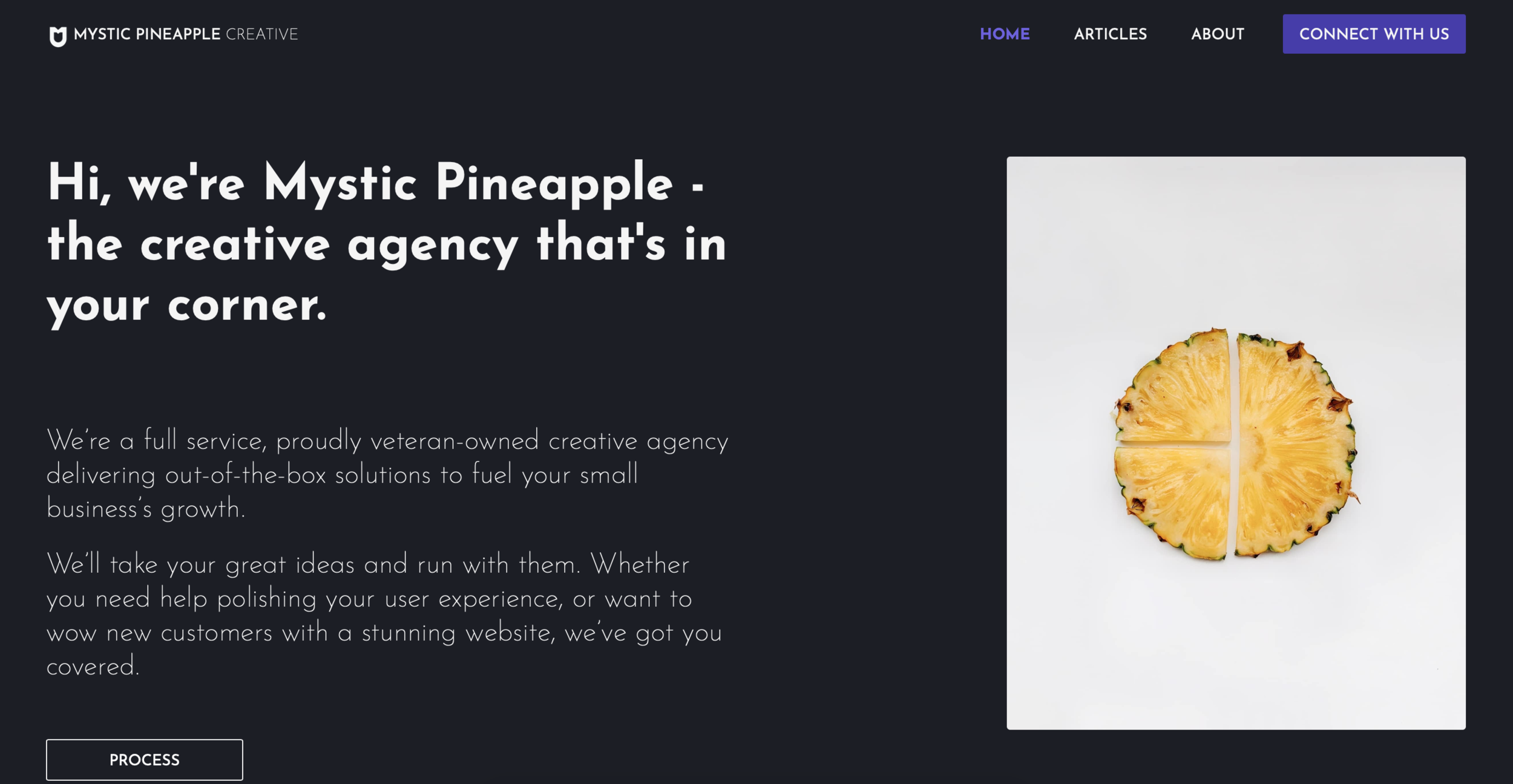 Mystic Pineapple Creative Homepage