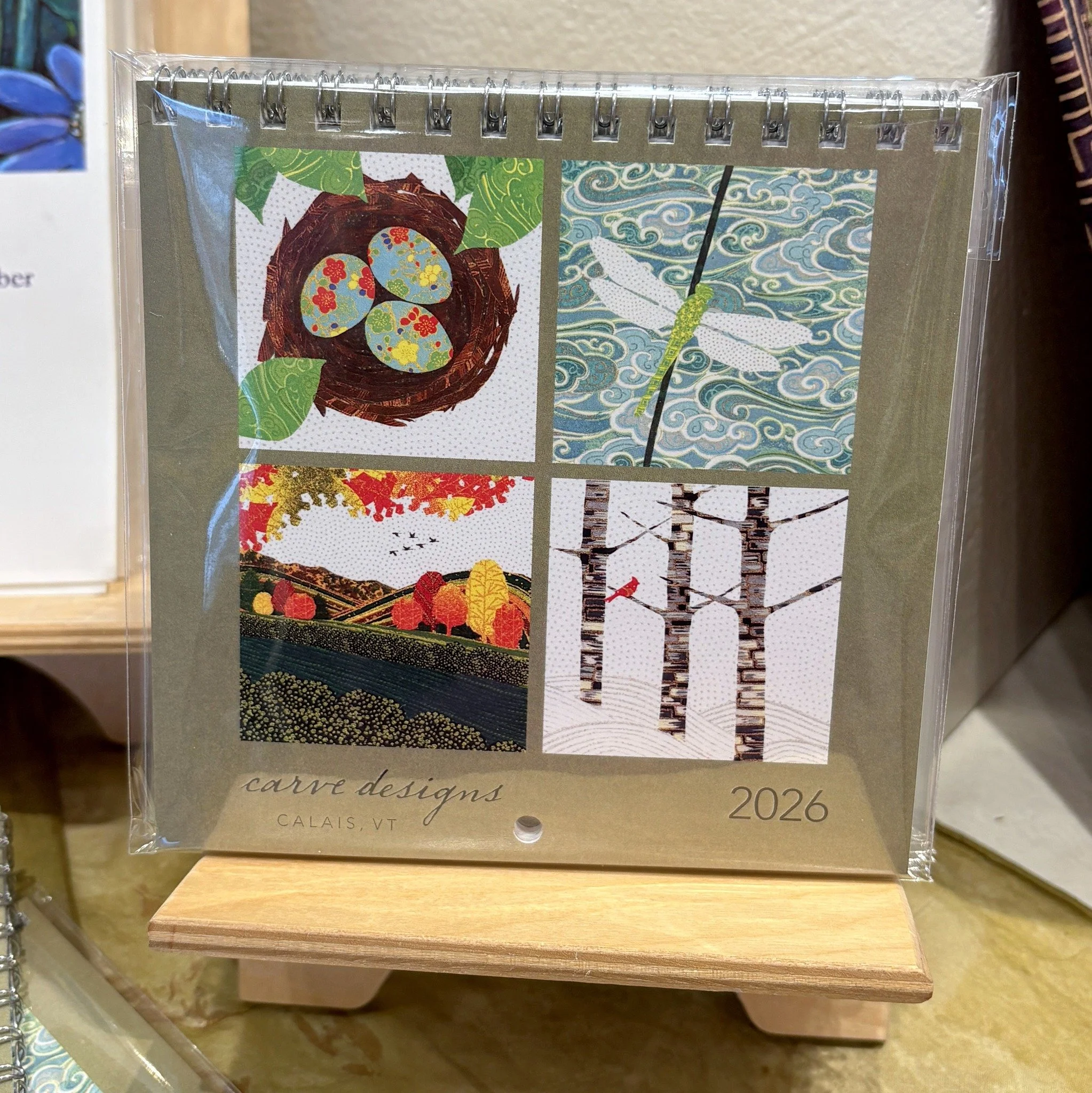 If you're a get-your-calendar-early type of person, then you're in luck! We're starting to receive deliveries of 2026 calendars.

The latest batch came from 𝗣𝗮𝗶𝗴𝗲 𝗖𝗮𝗻𝗳𝗶𝗲𝗹𝗱 of @carvedesignsvt. If you're not familiar with Paige and her wor
