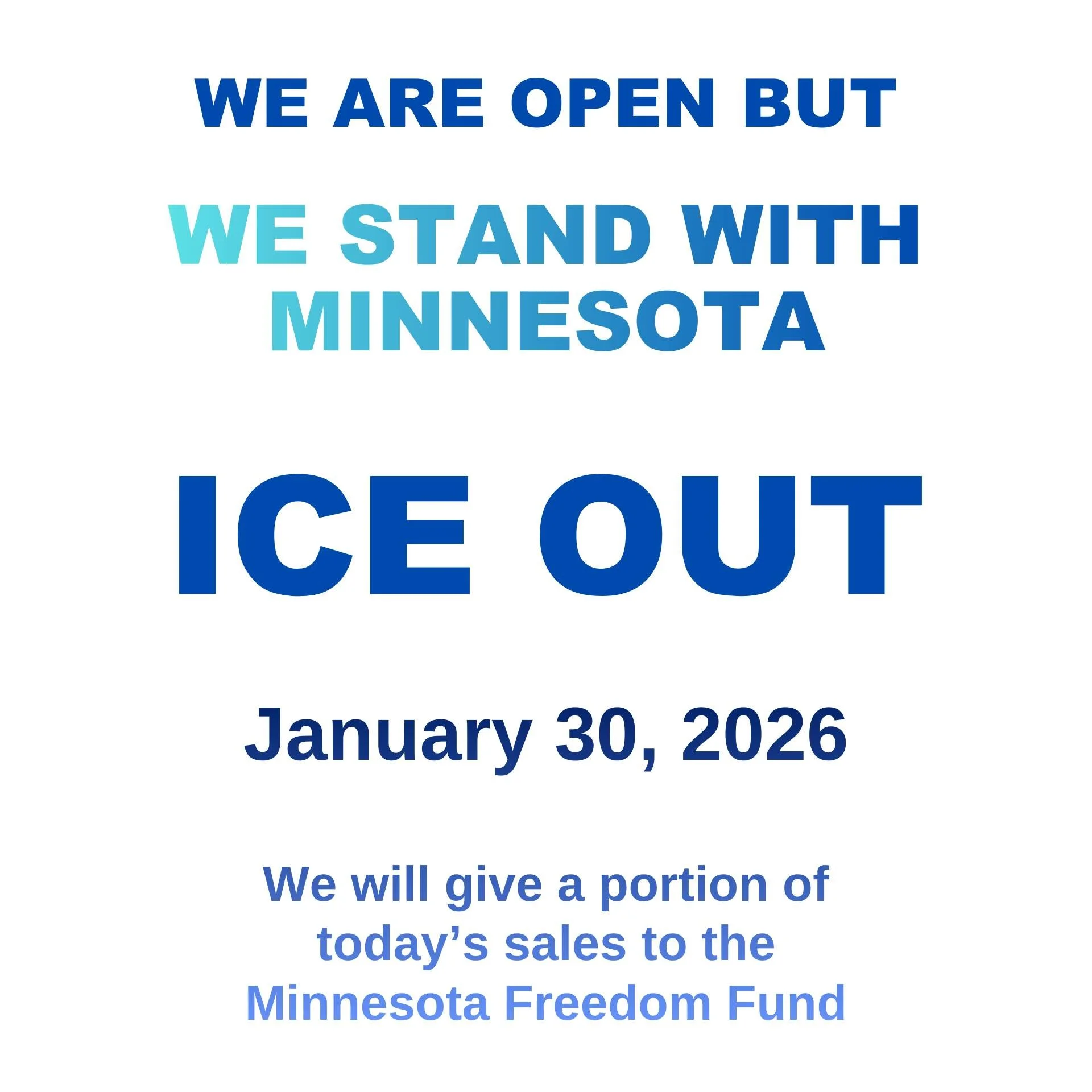 We are open today, but it&rsquo;s not a decision we made without much thought. We know that we&rsquo;re lucky to operate in a community where we&rsquo;re able to make such a choice.

Not only are we a small, independent business, but we represent ove