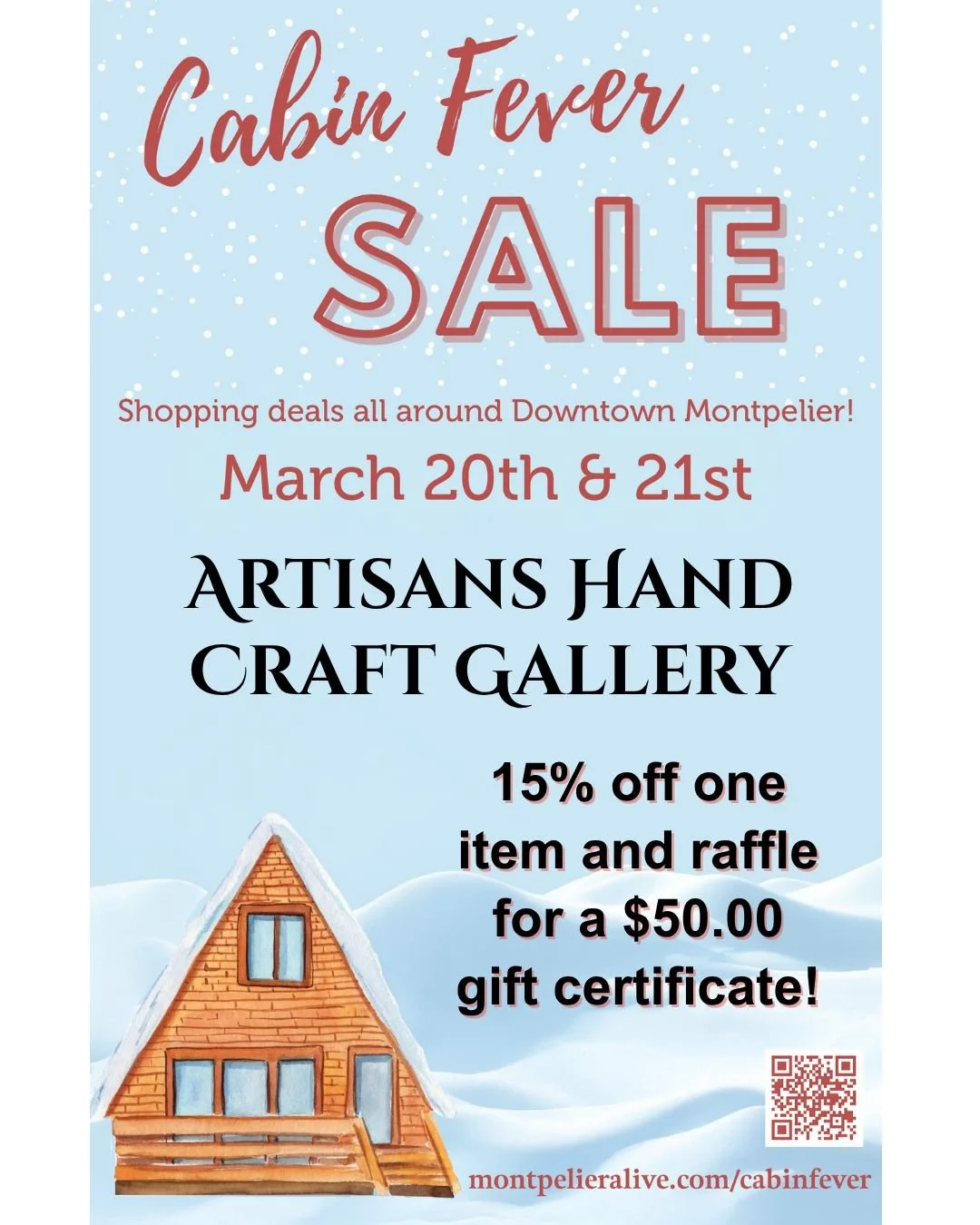 𝙄𝙩 𝙞𝙨 𝙨𝙤 𝙝𝙖𝙥𝙥𝙚𝙣𝙞𝙣𝙜 𝙧𝙞𝙜𝙝𝙩 𝙣𝙤𝙬 - downtown 𝗠𝗼𝗻𝘁𝗽𝗲𝗹𝗶𝗲𝗿&rsquo;𝘀 𝗖𝗮𝗯𝗶𝗻 𝗙𝗲𝘃𝗲𝗿 𝗪𝗲𝗲𝗸𝗲𝗻𝗱 event is underway! 

During March 20 - 21, many downtown businesses are offering specials and discounts, including Artis