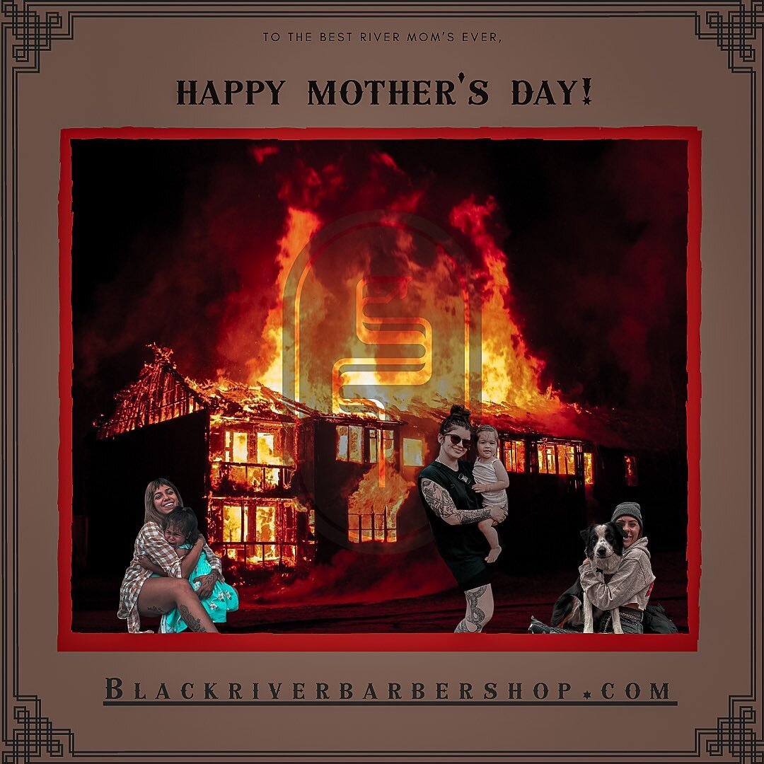 Happy Mom Day to the mommas of Black River!!!
We love you!
@shelbyrutahair 
 @emmashair_ 
@ninamariehair 

#blackriverbarbershop ✂️🖤✂️
