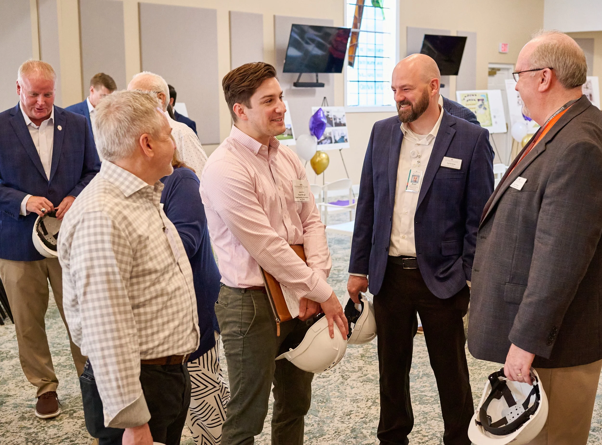 Henryk Pach and Artur Pach at WittenBerg Village Cottages groundbreaking ceremony where Expert Building Maintenance Inc is the general contractor