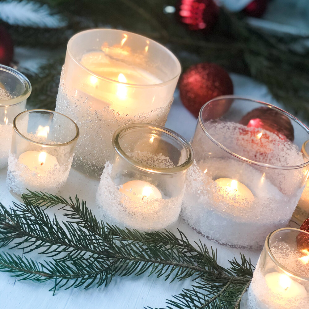 Creating Frosty Candle Holders — The Giddy Chick