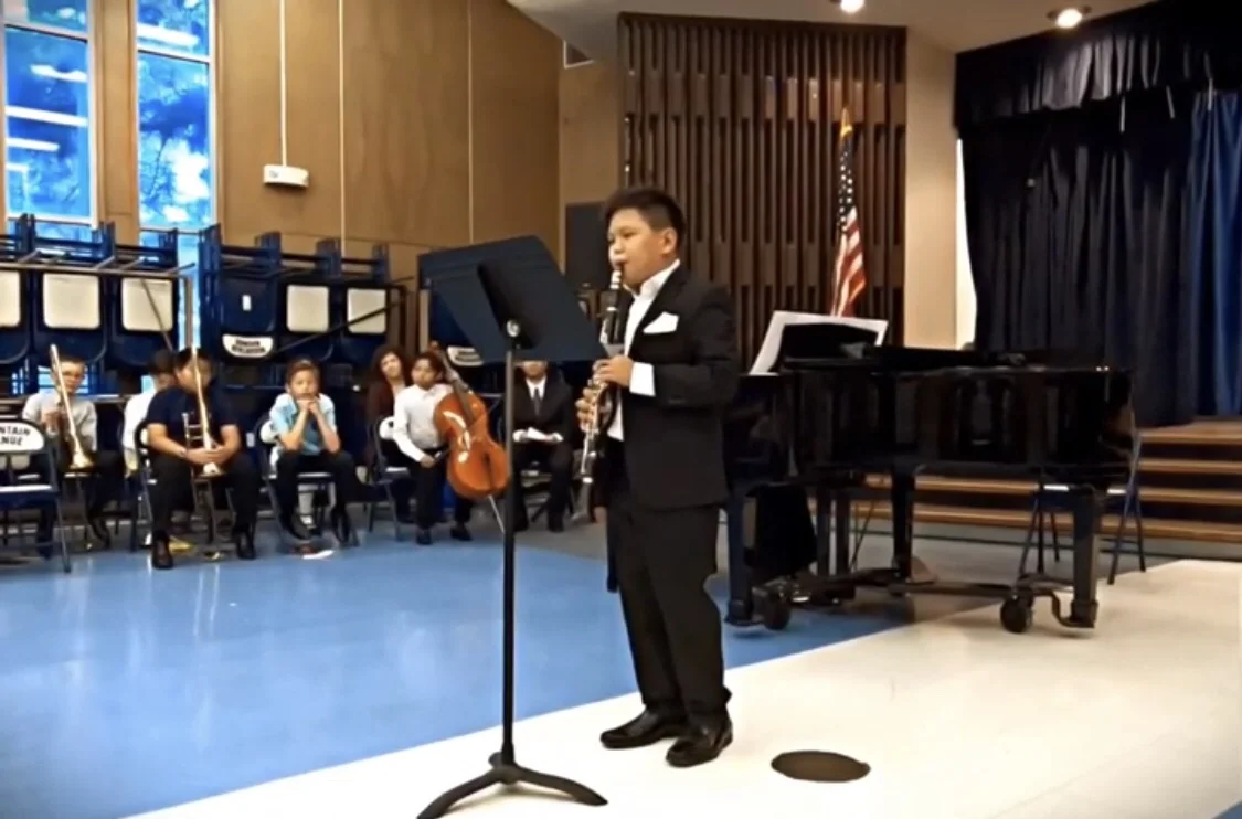 Our young clarinet student