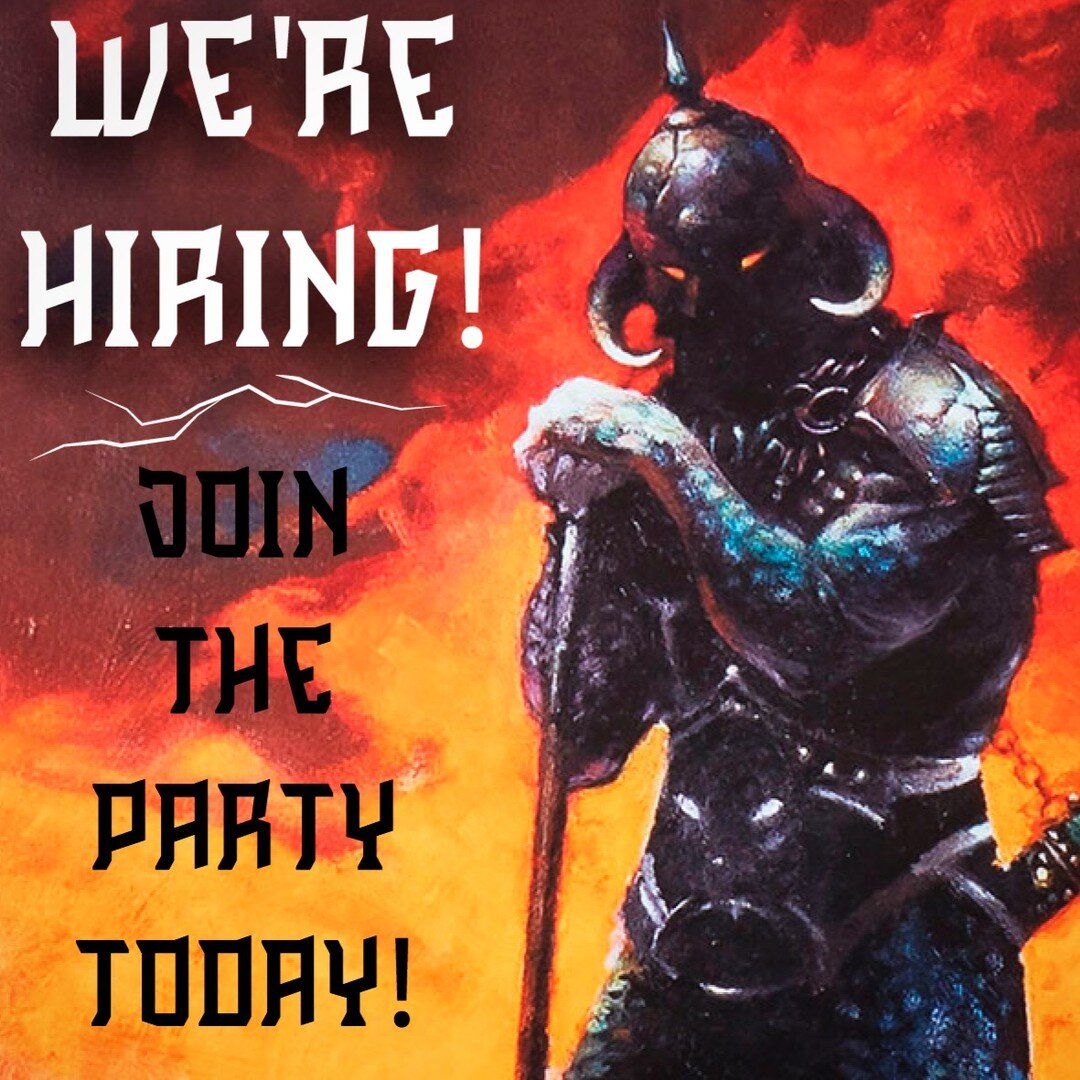 Friends! Spring is on it's way so we're expanding the team again! If you're interested in hanging in the dungeon with a ripper team, swing on by and drop off your resume!
** wizards@jackknife.beer **
⚡🔥⚡🔥⚡
We're looking for full and part time bar c