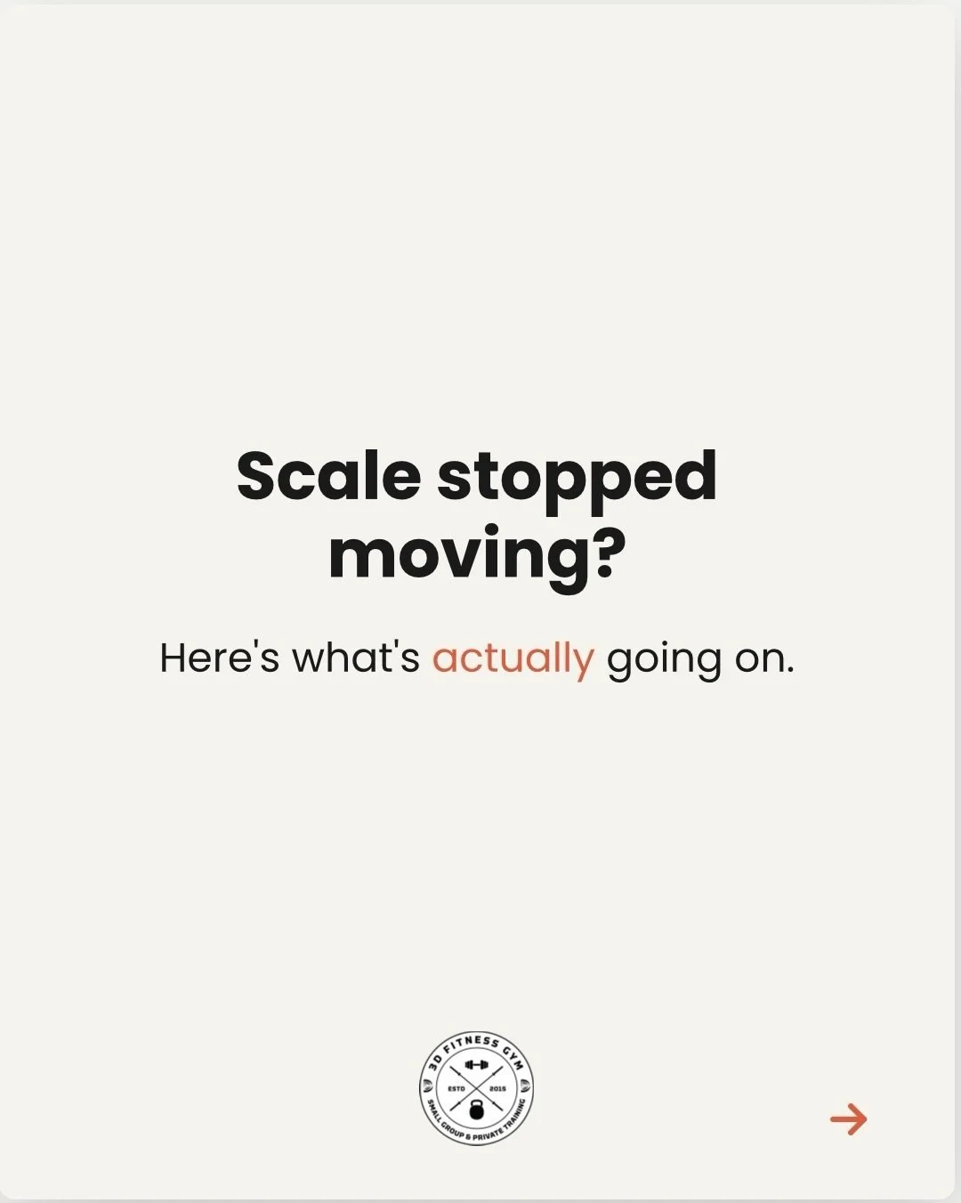 Scale not moving? Doesn&rsquo;t mean you&rsquo;re not making progress.

As you lose weight, your body adjusts and needs fewer calories &mdash; so the same effort does a little less over time. Cravings creep up too. That&rsquo;s biology, not a lack of