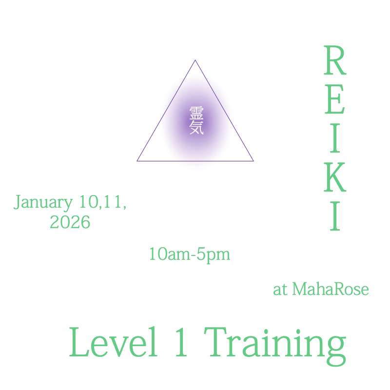 Reiki Level 1 training at MahaRose 