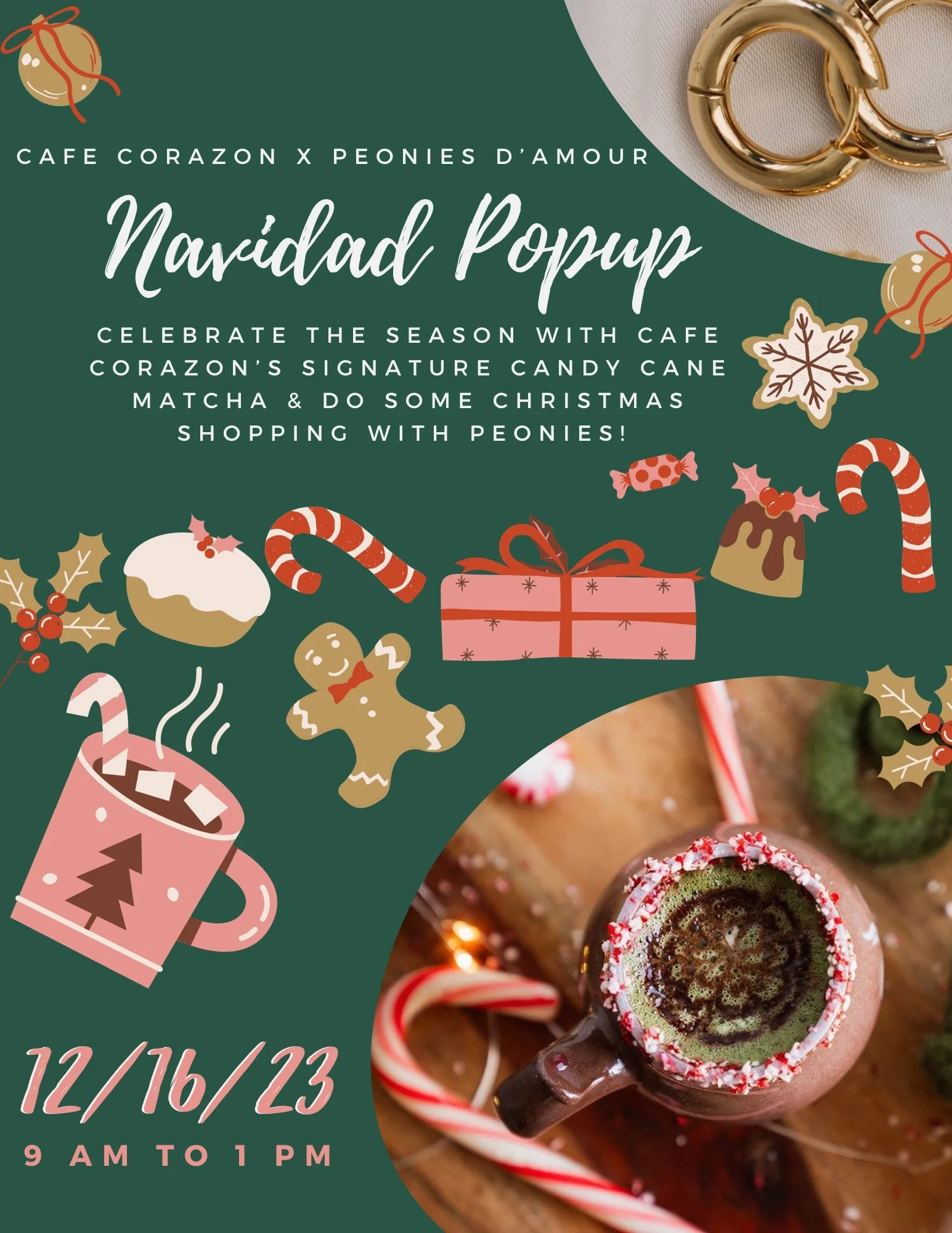 Peonies D'amour Navidad Pop-Up