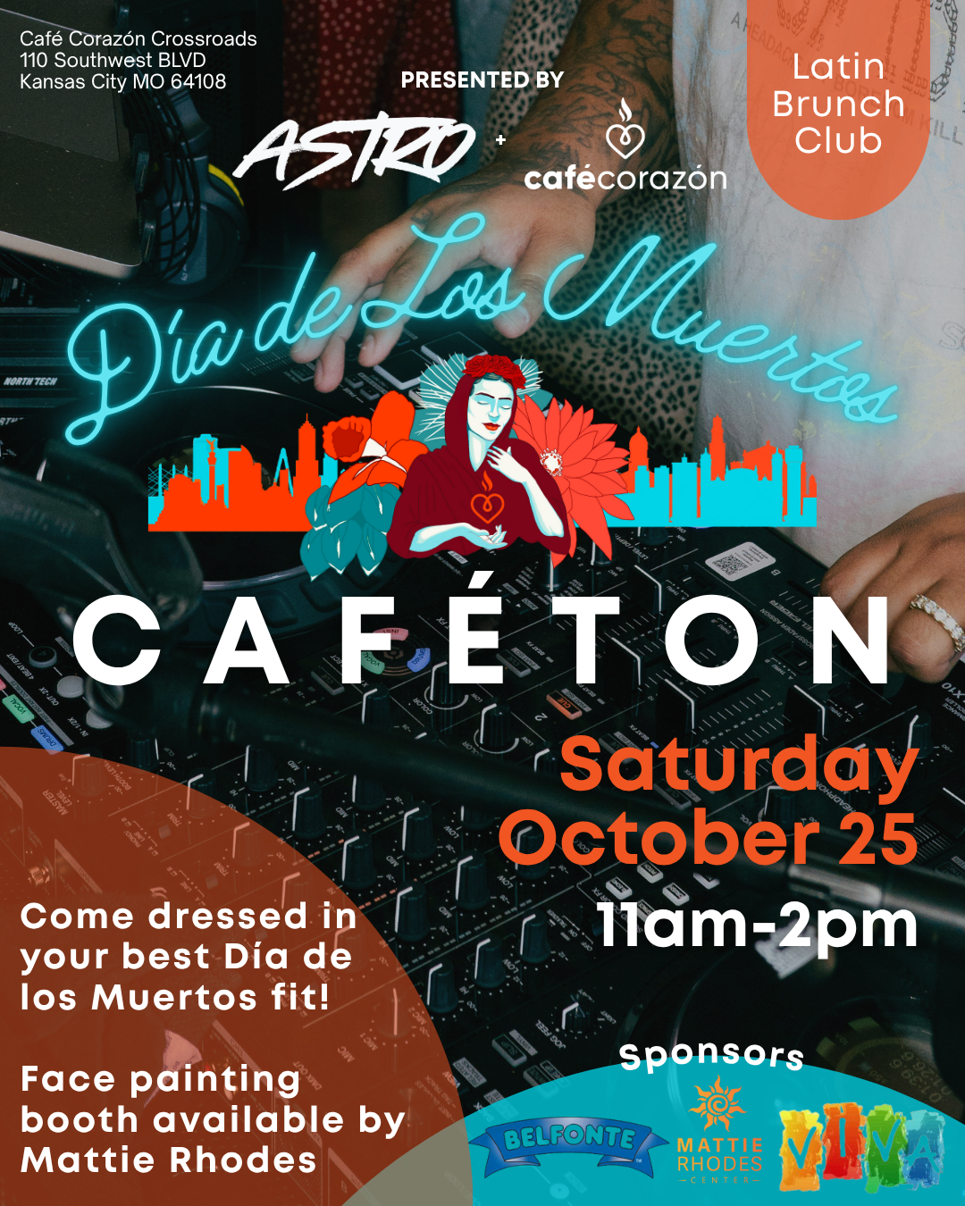 🌼 Cafetón: Día de los Muertos Latin Brunch Party