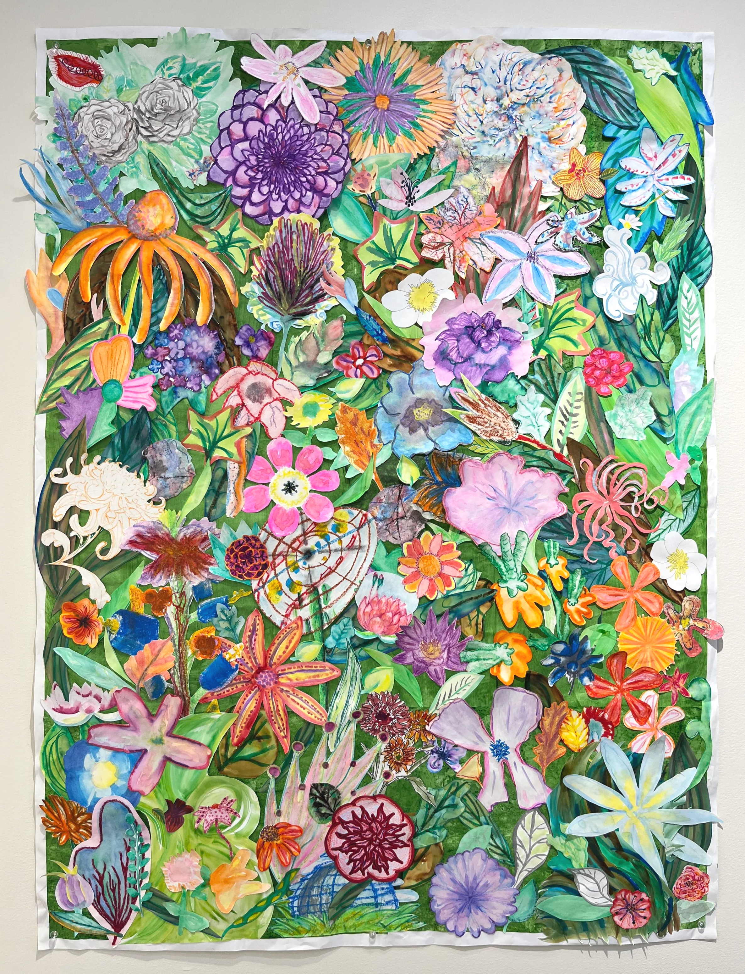 Drawn and Painted Flowers, inspired by Ruth Asawa