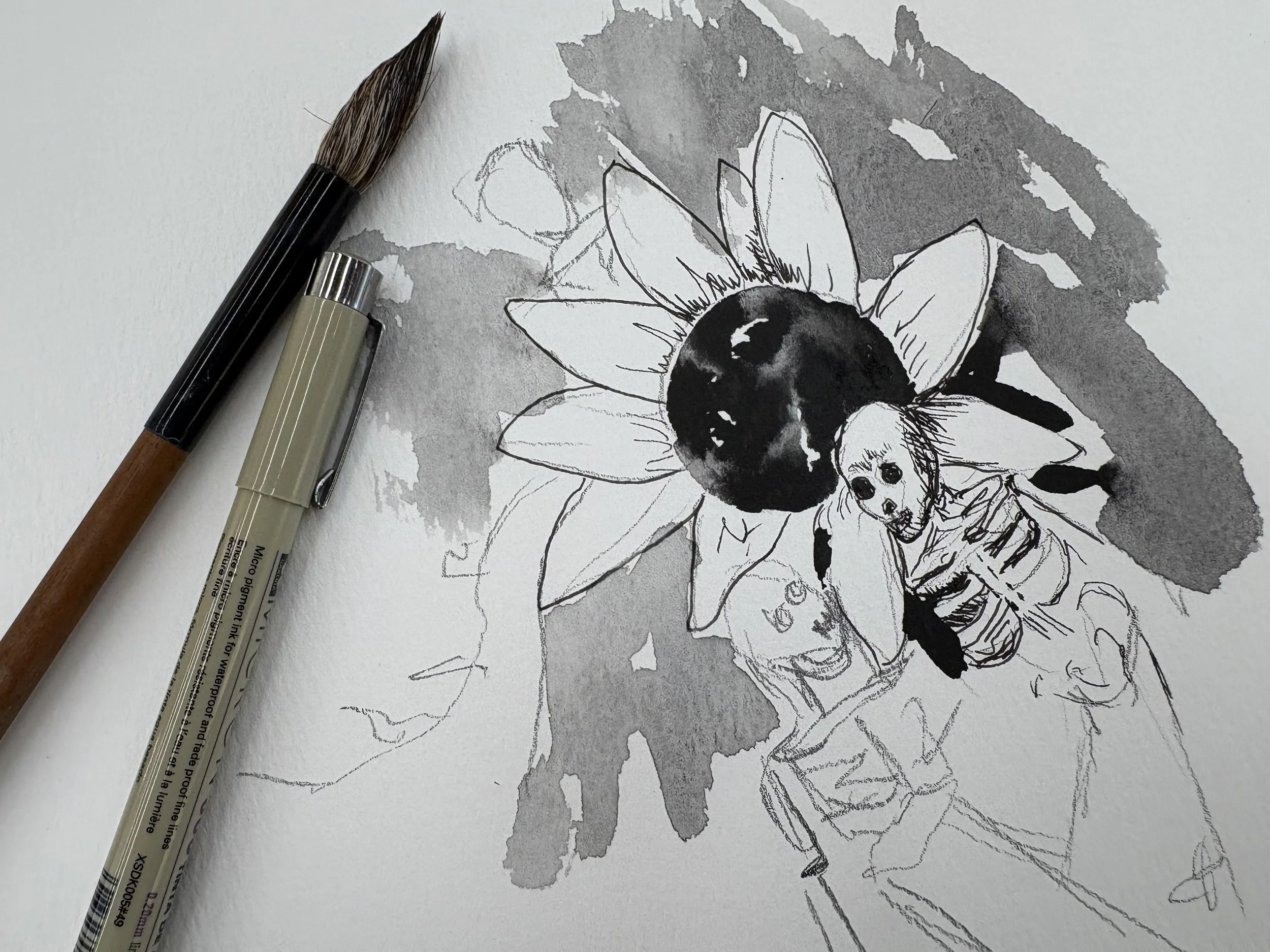Exchange Table - Inktober, Still Life in Pen &amp; Ink-
