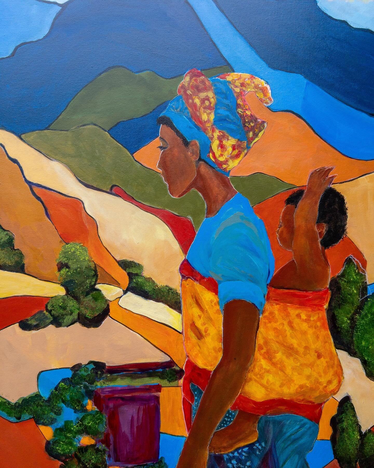 The Journey 

Artist: Teri Madison

24x48

Bold colors inspired by the vibrant culture, people and landscape of Sierra Leone, this painting took me on quite the journey. I love where the journey ended. 

Original painting is available for purchase. D