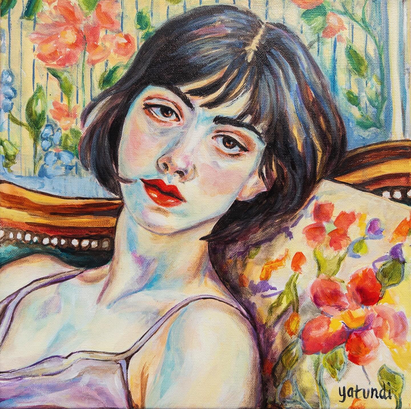 Sylvie  12x12  Artist: Mikal Yatundi Boston 

.
.
.
.
.
#metalrabbitstudio #art #artist #acrylicpainting #originalartwork #painting #fıgurativeart #figurative #fineart #contemporaryart #artistsoninstagram #floralart #colorfulart #womaninart #strength