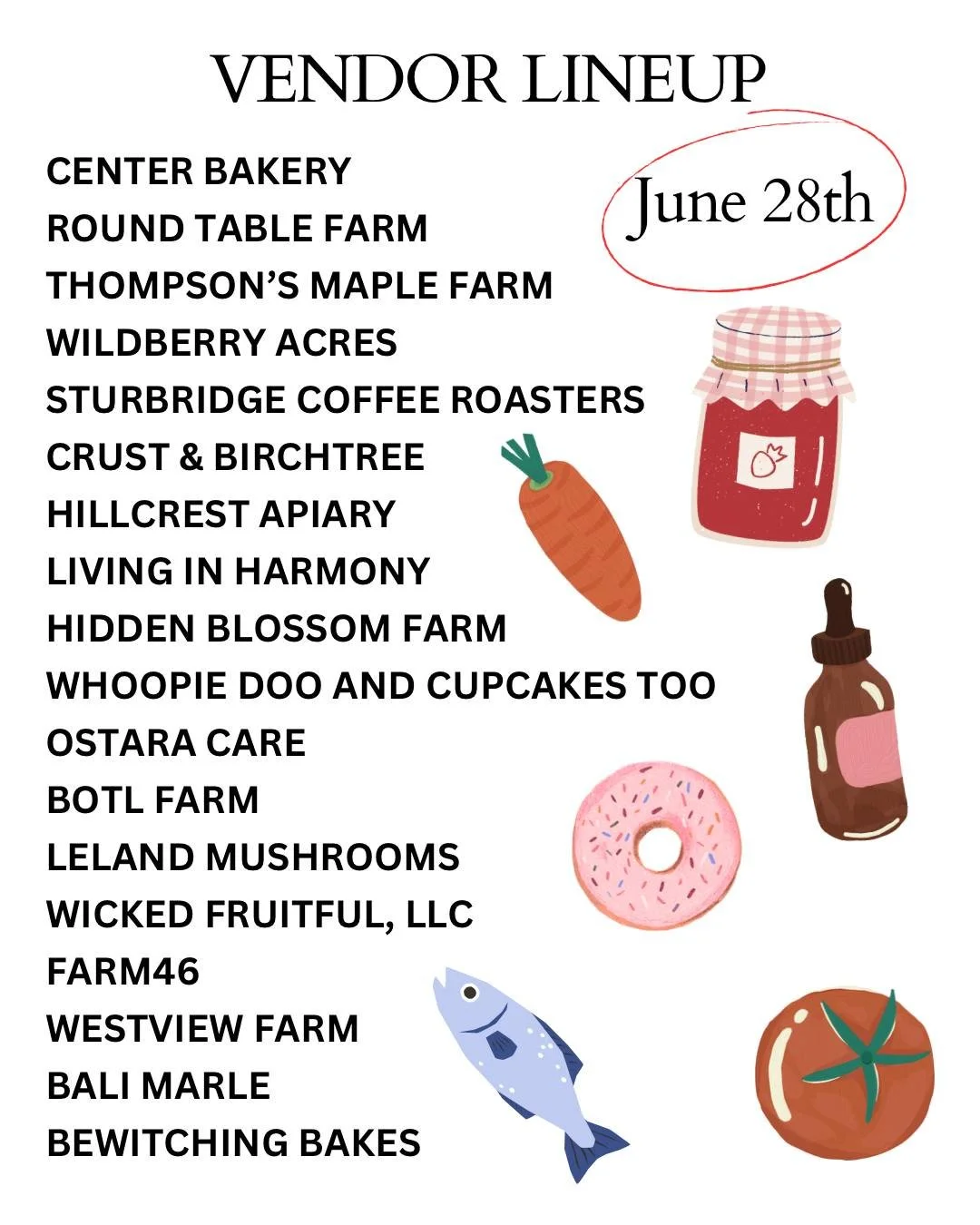 ☀️Market 4 is coming up this Sunday! Over 30 vendors are joining us on the Common. Let's hope the rain holds off!

🩷Keep getting those Loyalty Cards stamped! We love seeing returning customers each week. In just 2 weeks we will have Magnetic Notepad