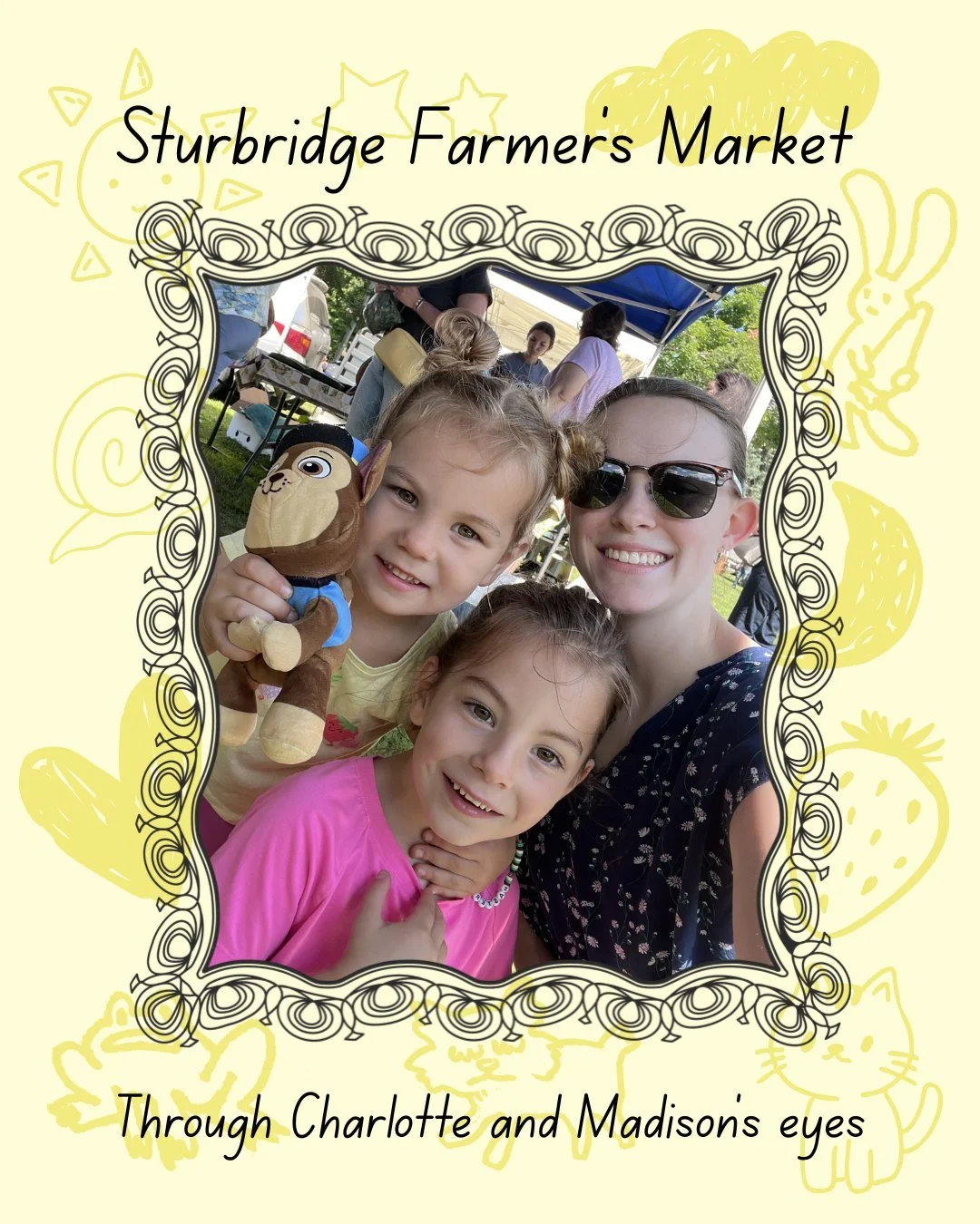 ☀️On Sunday, I gave Madison and Charlotte my phone. I walked around the Market with them, and told them to take pictures of whatever they wanted! 

🔍They stopped to see Elise, grab a few samples, and had a great time looking around!
I think it's so 