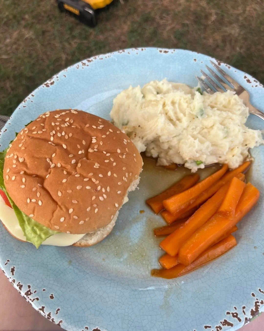 ⭐️Another food post for you guys! It doesn&rsquo;t look perfect, but my dinner was delicious! I decided to stop by a few farm stands today, and support some different local farmers. 

🌿Carrots and garlic scapes from Overlook Farms, potatoes and toma
