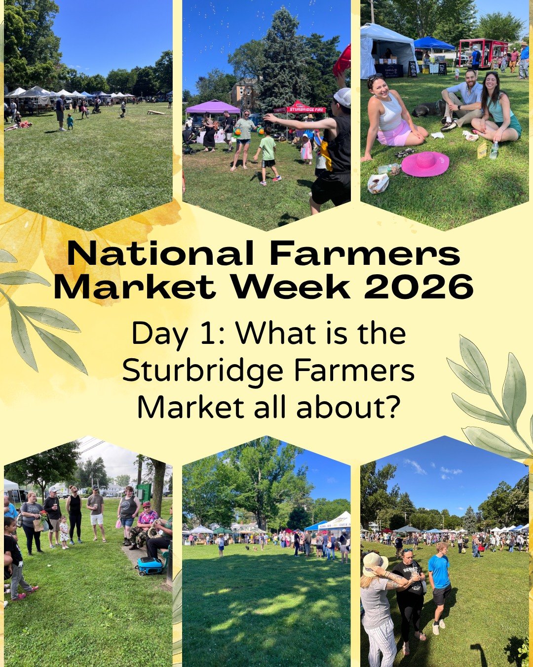 ☀️Happy National Farmers Market Week!
I'll be posting days 1 and 2 today since I had a long day at the Market yesterday!

Day 1: What is the Sturbridge Farmers Market all about? I thought I'd answer that question by sharing our mission, and reflectin