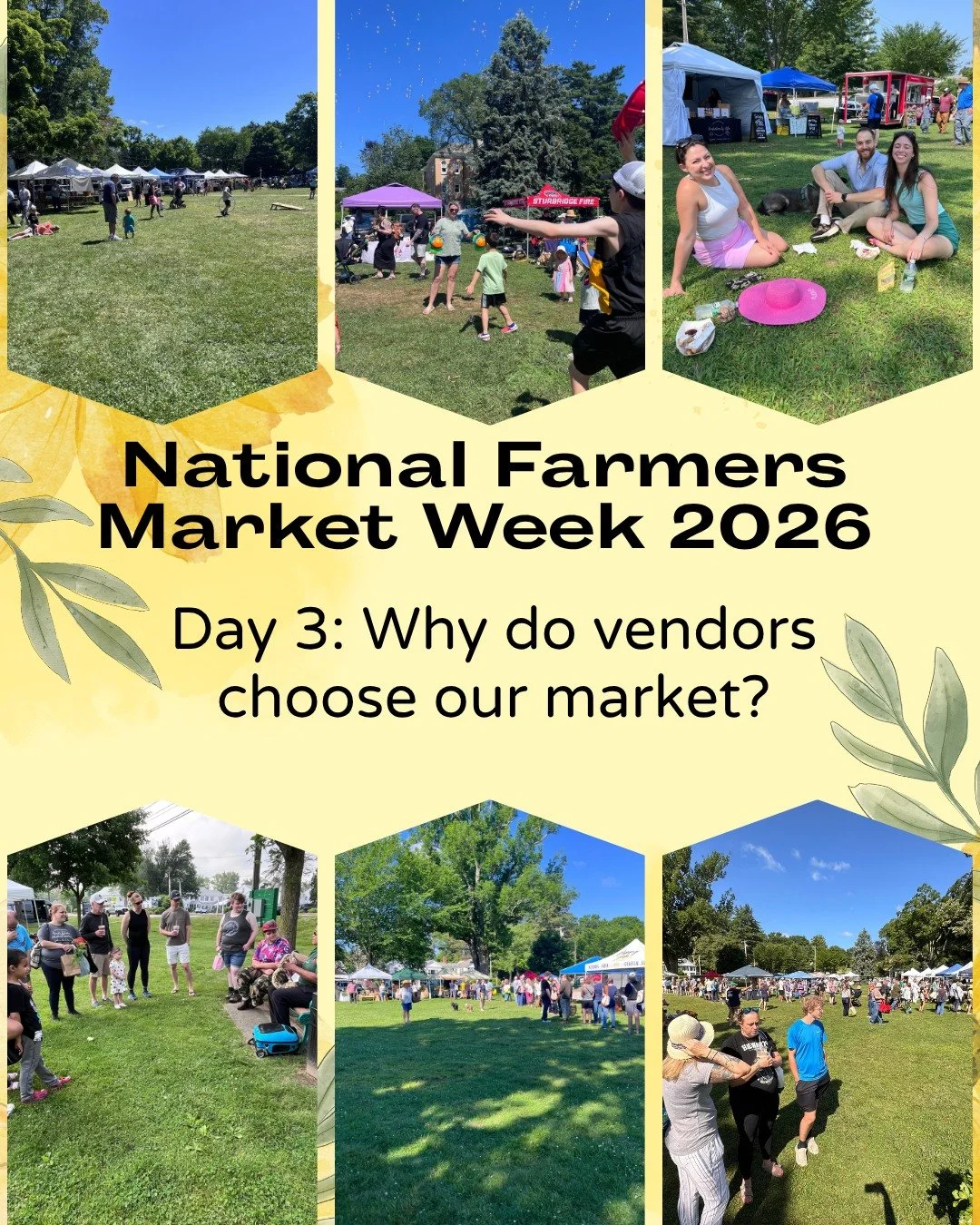 ☀️Happy National Farmers Market Week!

Day 3: Vendors-What is your favorite part of the Sturbridge Farmers Market? I asked vendors to share what they enjoy most about being a part of our market!

❤️There were so many different answers, but one came u