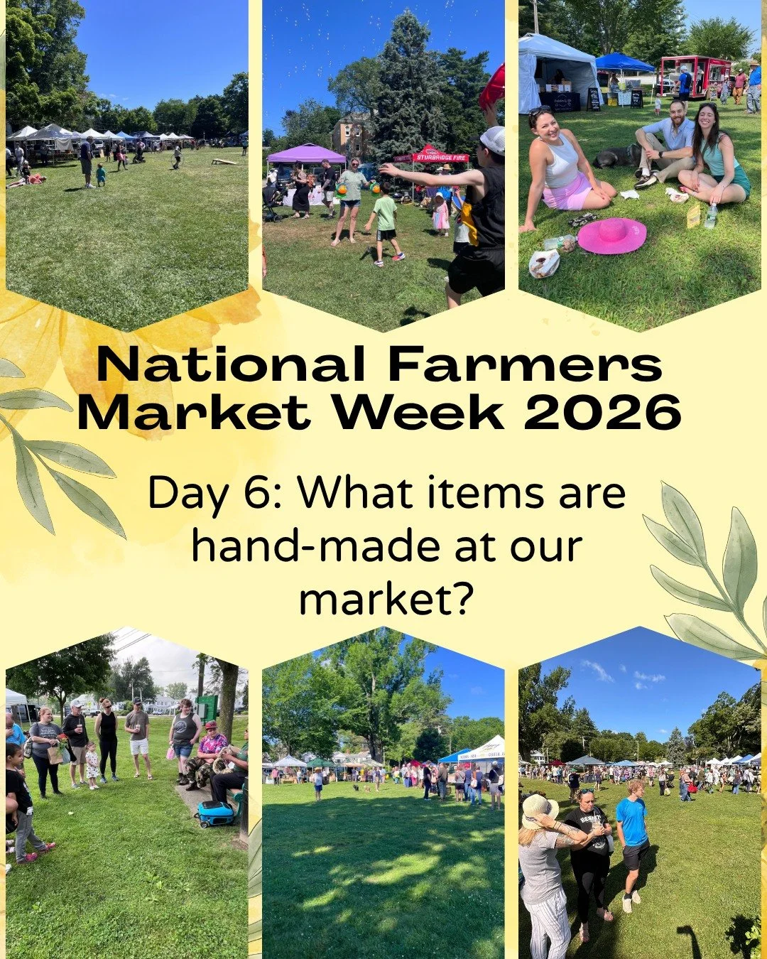☀️Happy National Farmers Market Week!

Day 6: What items at the Sturbridge Farmers Market are hand-made? Short answer- Everything! We are a 'Grow It or Make It' Market, meaning every vendor brings something they&rsquo;ve grown, made, baked, crafted, 