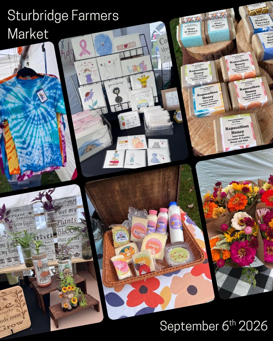 ☁️What started as a rainy morning, has turned into a partly sunny afternoon market day!

💐Come down to get some flowers, veggies, and see our Artisans in the venter of the Common! We have 4 awesome vendors in the center, and a few around the edge. O