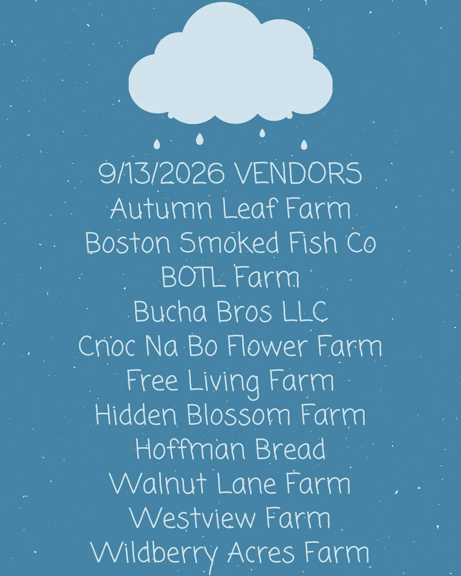 ☔️We are a rain or shine market, and we have 11 vendors sticking it out for you guys tomorrow! Get all your essentials on the Common, and cuddle up for the rest of the day.

🩷The Managers Tent will be under the gazebo, with punches, bags, and notepa