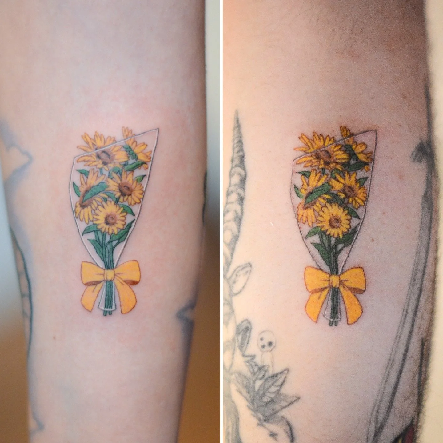 🌻💐- the booking link is in my bio. 
.
.
.
#tattoo #tattooing #tattooartwork #tattooart #tattooartists #tattooinstagram #tattooshop #tattoonyc #tattooist #flowertattoo #sunflowers #smalltattoo #finelinetattoo #tattoostyle #tattoolifestyle #문신 #꽃타투 #