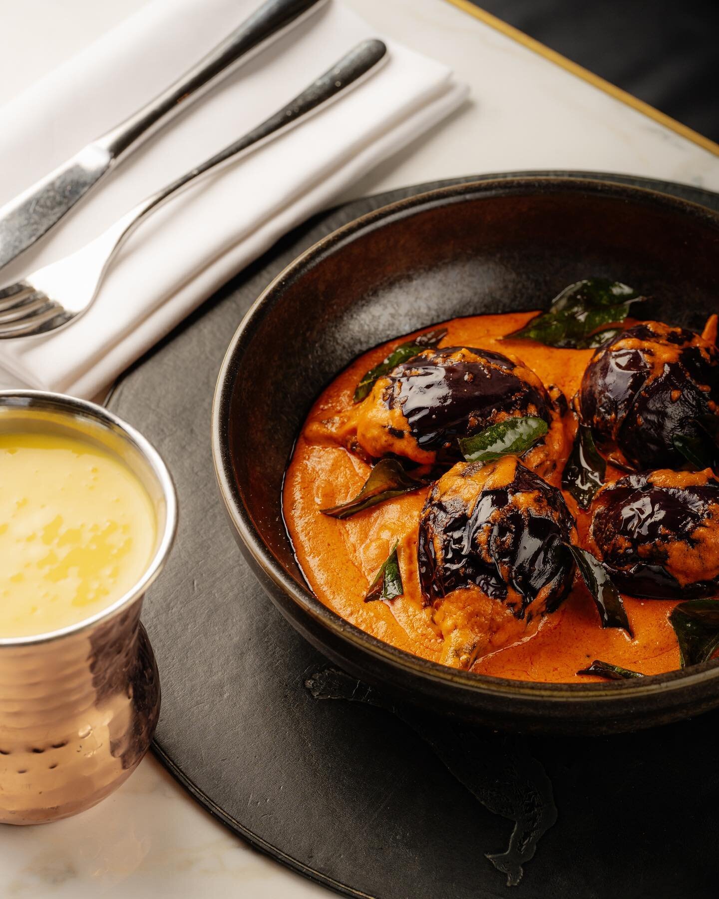 Why not try our Baby eggplant simmered in peanut,dry coconut,white sesame seeds and poppy seeds gravy. @harrodsfood @chefvineet