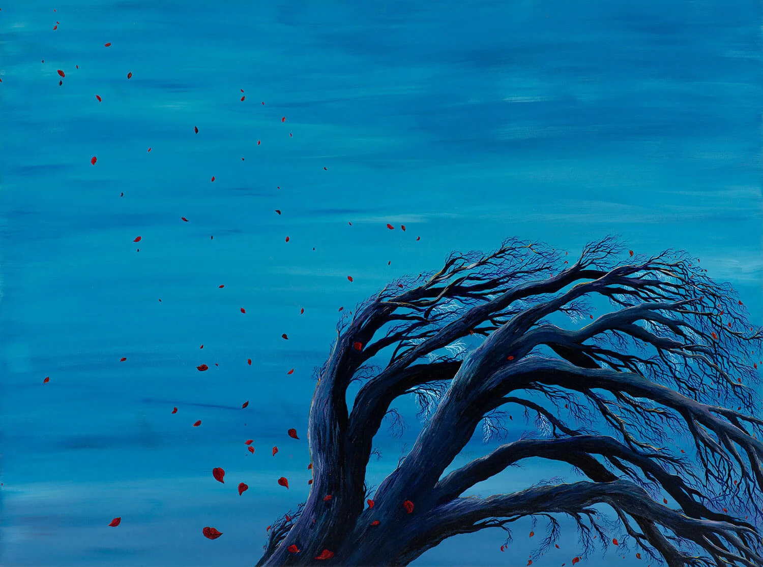 Untitled (red heart leafs), 2013