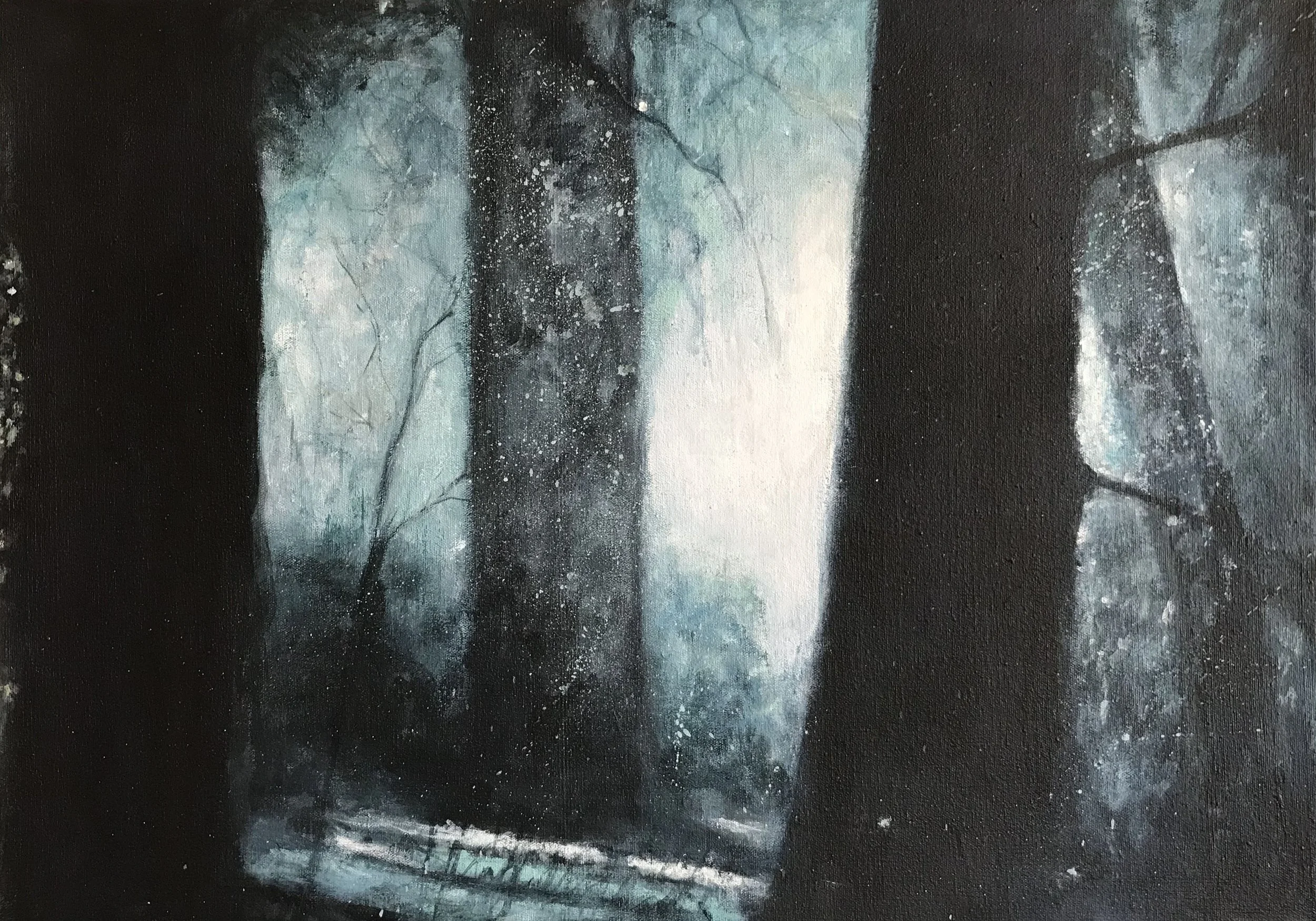 Creation (2025)  Acrylic on Canvas, 43 × 60 cm