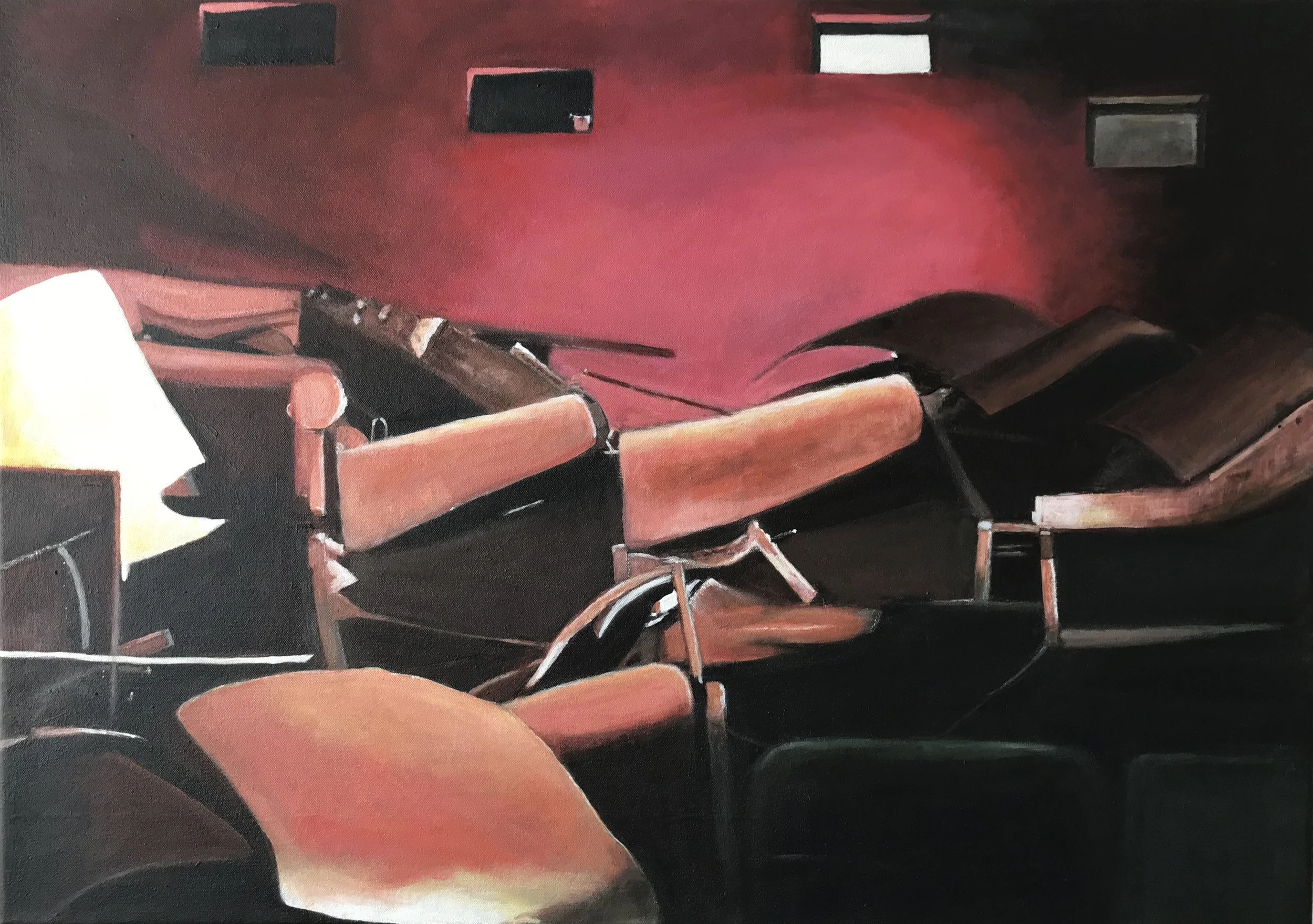  Massacre (2026)   Acrylic on Canvas, 59 × 84 cm 