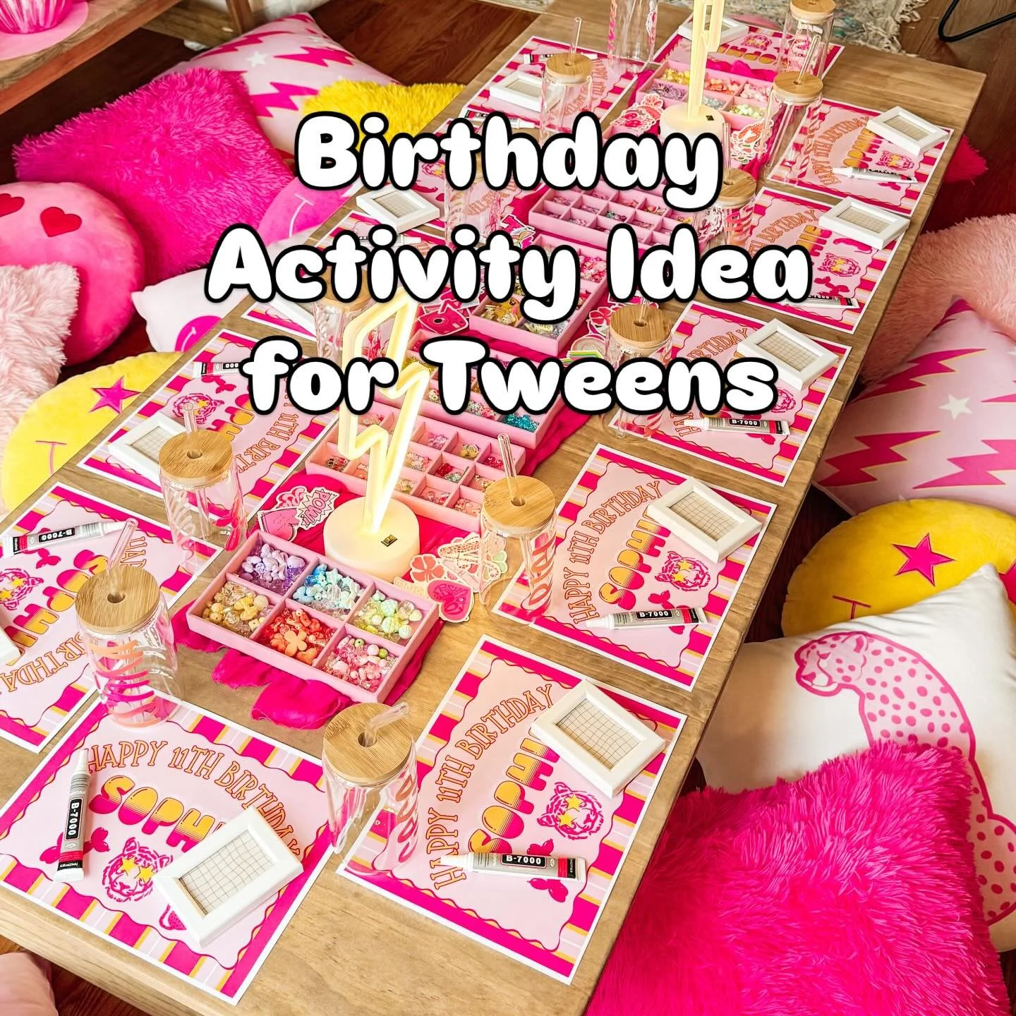 If you&rsquo;re planning a tween birthday party, activities can be the hardest part.

For Sophie&rsquo;s 11th birthday, she wanted a spa party but also something the girls could create and take home, so we added a resin charm picture frame decorating