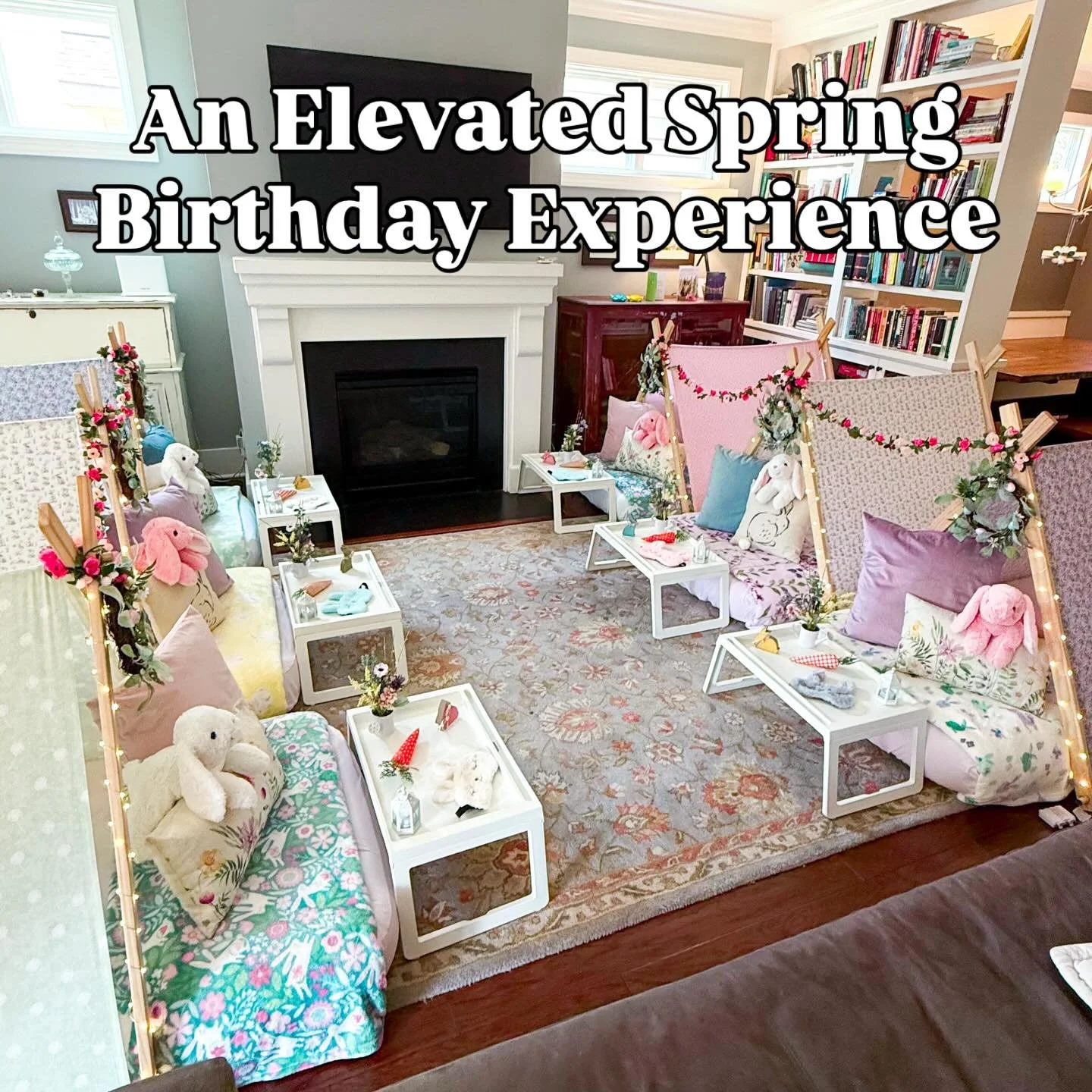 Spring, but make it unforgettable 🌸

This spring-inspired sleepover was designed to create a cozy, elevated experience for Jane&rsquo;s 11th birthday&mdash;complete with soft pastels, layered textures, and thoughtful details throughout.

From the mo