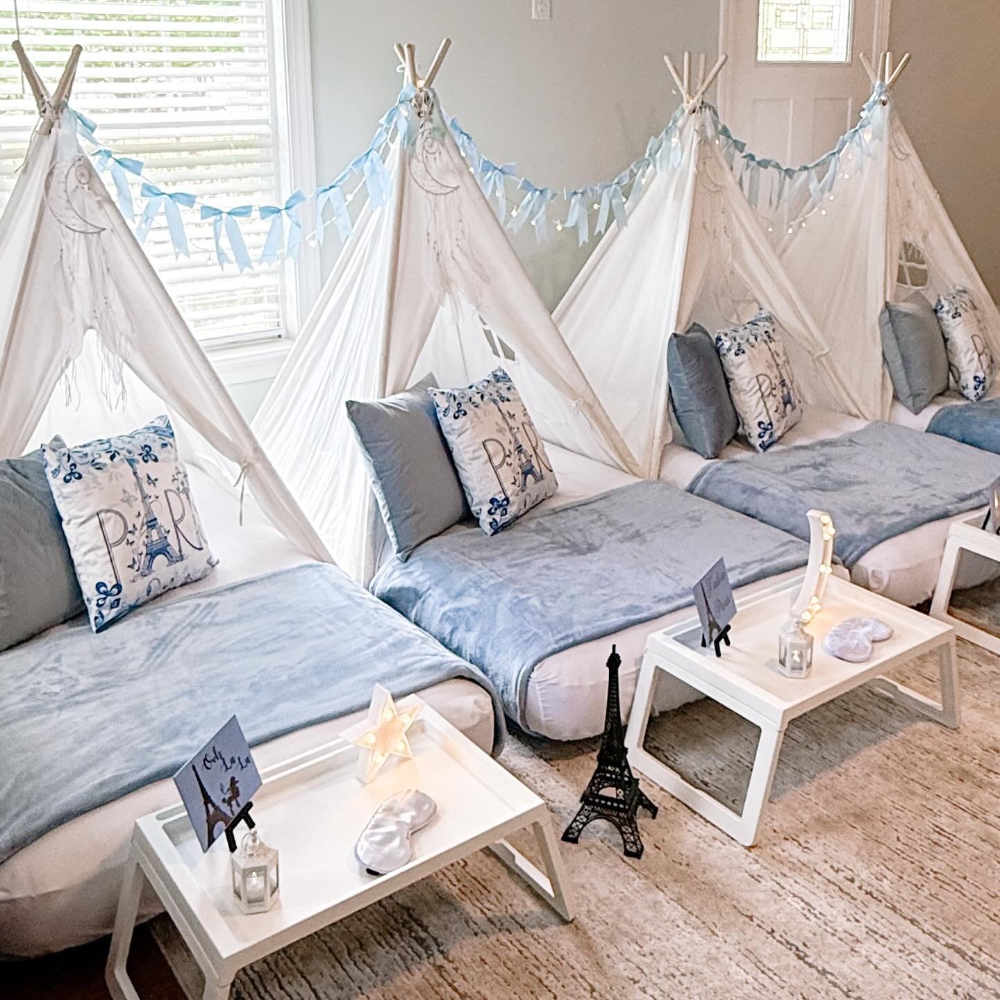 Introducing Parisian Blue 🤍✨
A refined blend of our Sweet Dreams softness and Parisian Dreaming charm&mdash;reimagined with a cool, elevated palette of serene blues and delicate Parisian details. Think cozy layers, subtle elegance, and a space that 