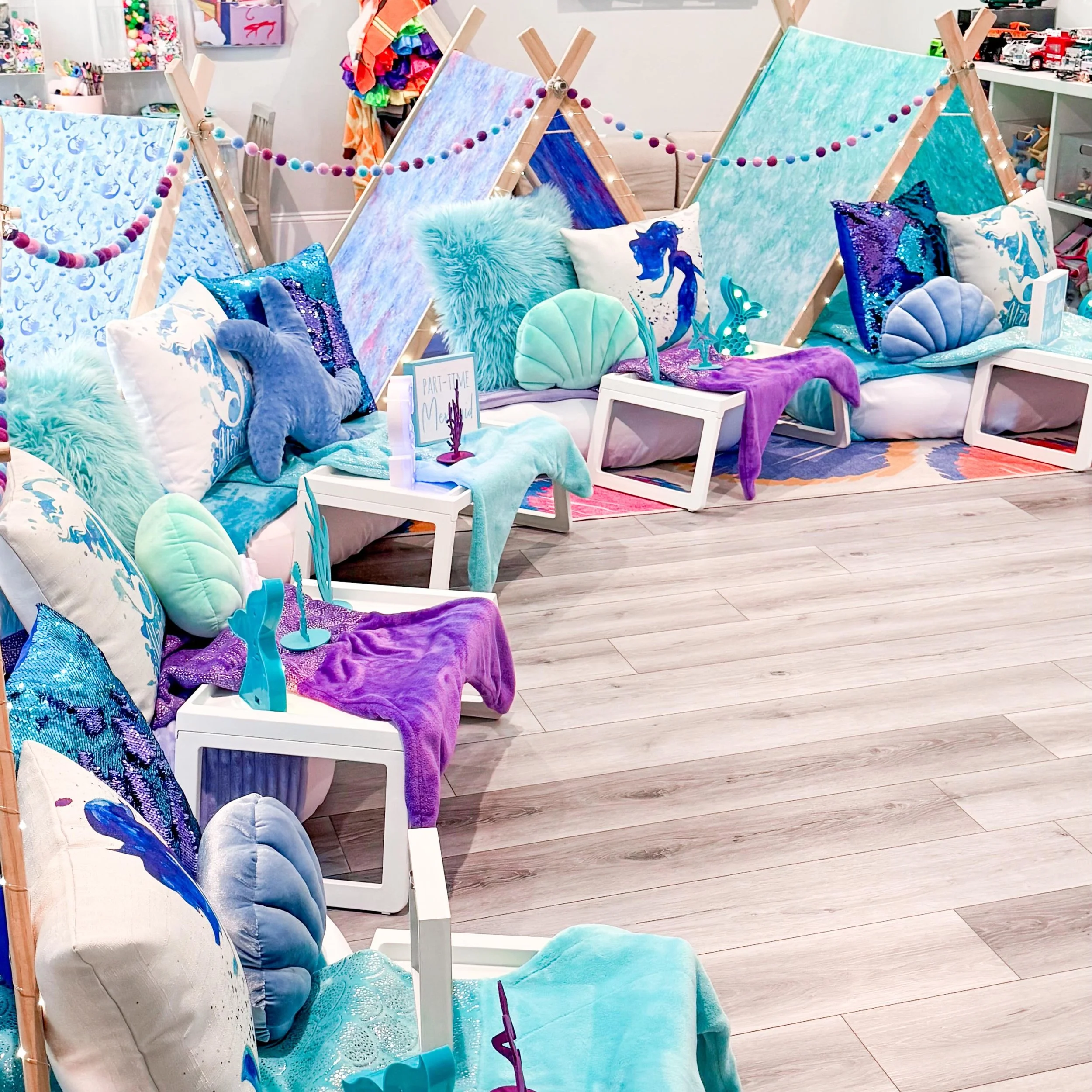 Pinterest worthy party without the stress, mess, and hours of setup 👏✨

At Whimsy Little Teepee Co, we create luxury sleepover experiences your child will NEVER forget &mdash; while making it easy on you 💜

✔️ We deliver
✔️ We style every detail
✔️