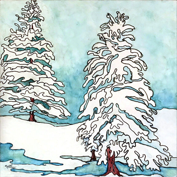 Snow Trees Three