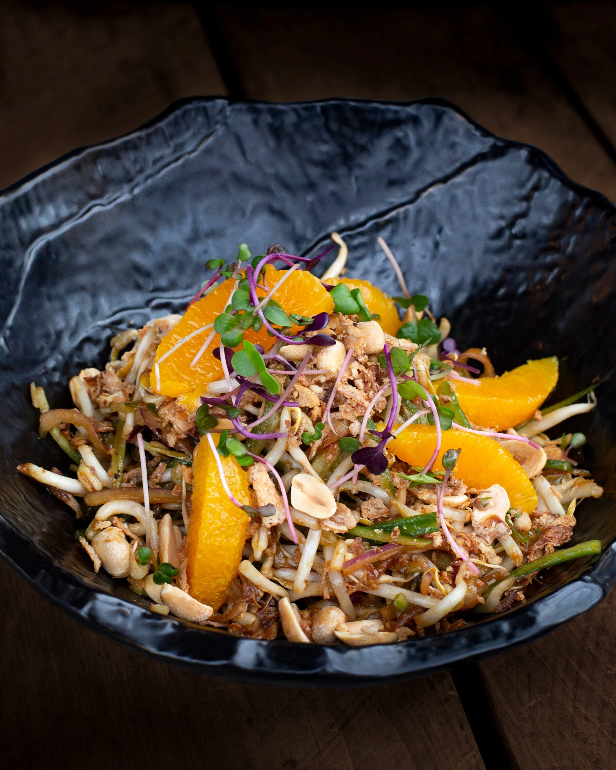 Pinocchio pulled duck salad