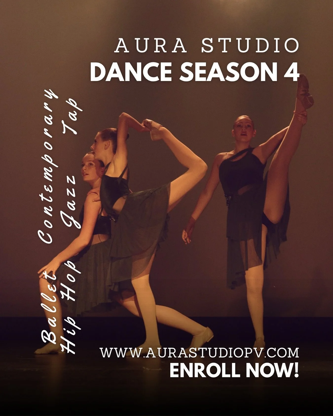 💛AURA DANCE💛
September is just around the corner, which means our Dance Season is starting soon! 
REGISTER HERE: 👇🏻
WWW.AURASTUDIOPV.COM