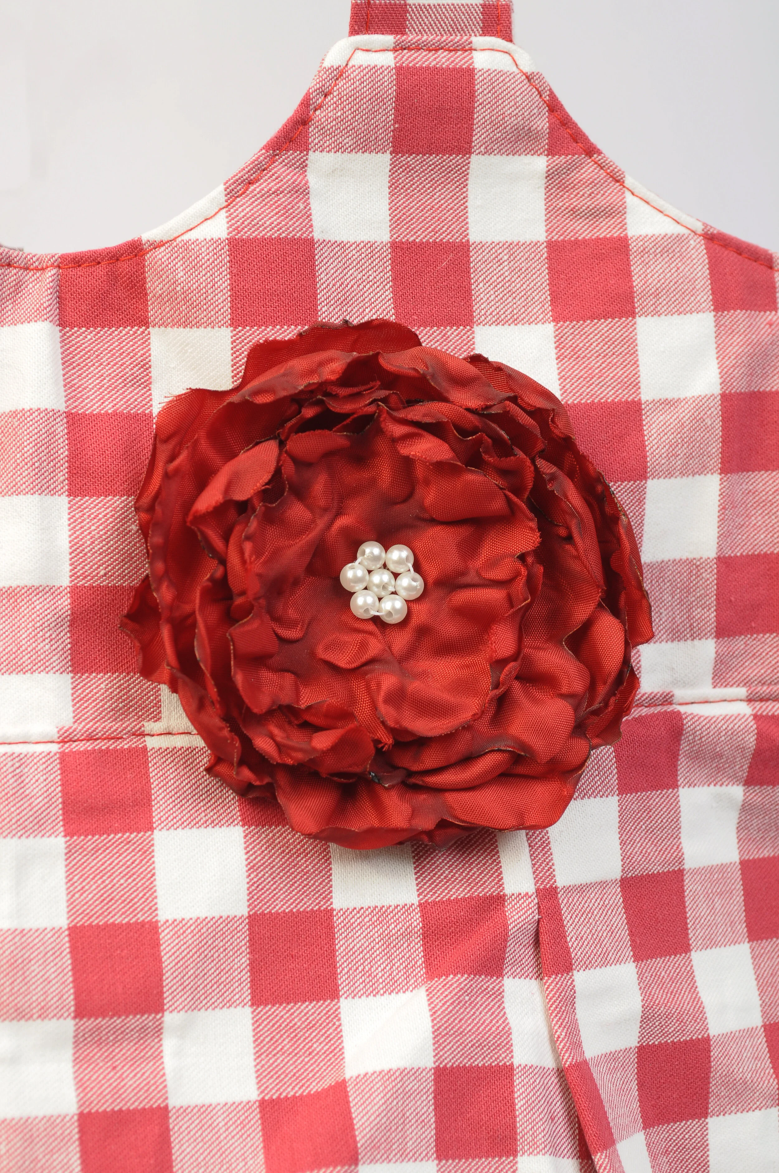 Red Gingham Princess Flower.JPG