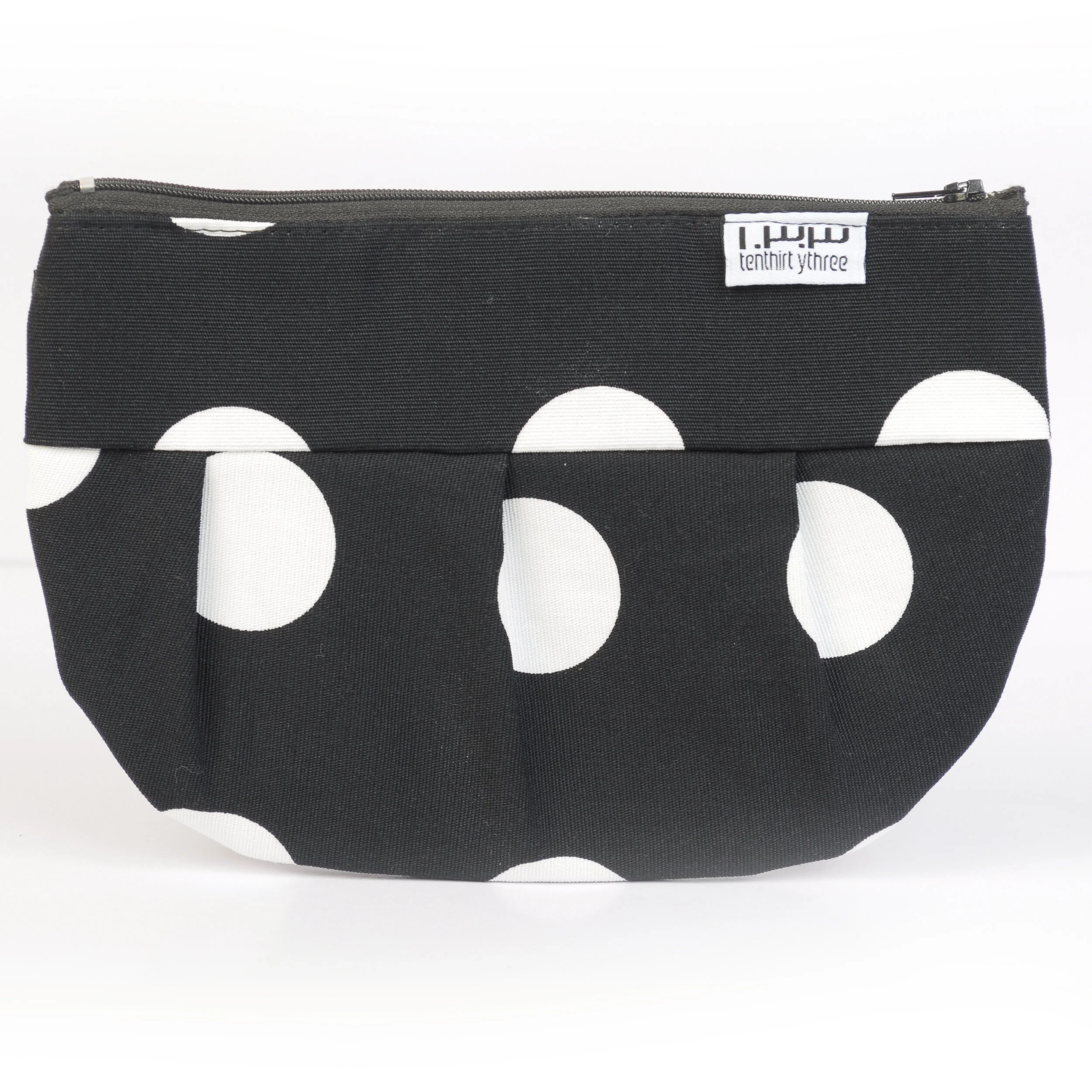 Polka-dot Black and White Pouch 1x1.jpg
