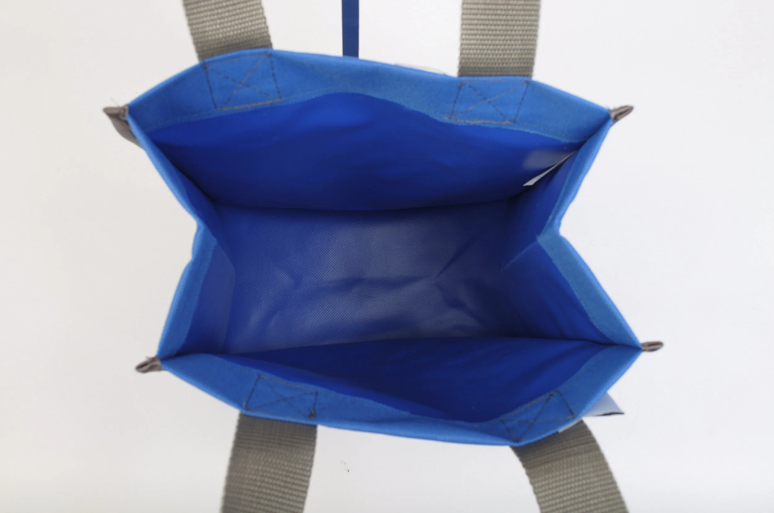 Royal White Soccer Ball Tiny Tote Interior.JPG
