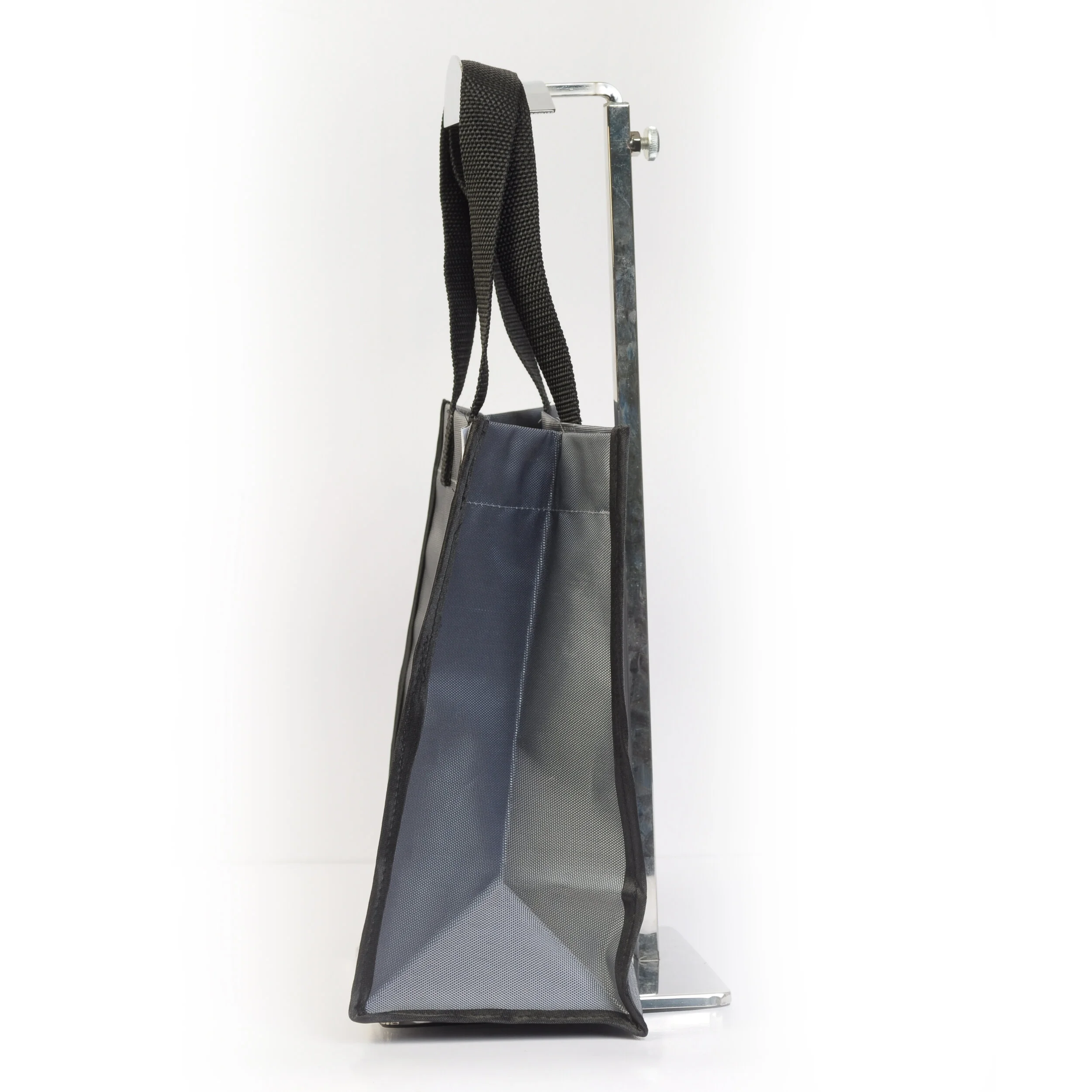 Silver Black Soccer Ball Tiny Tote Side 1x1.jpg