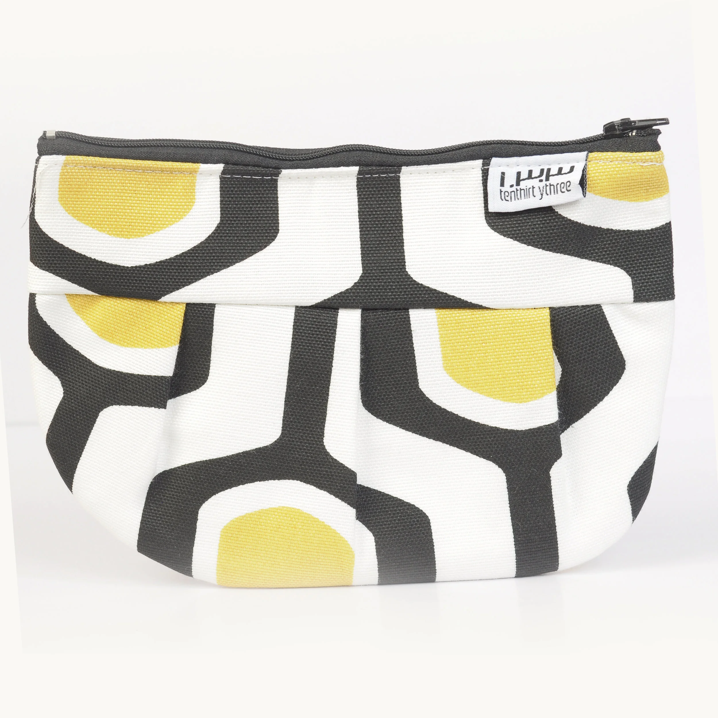 Geometric White Pouch