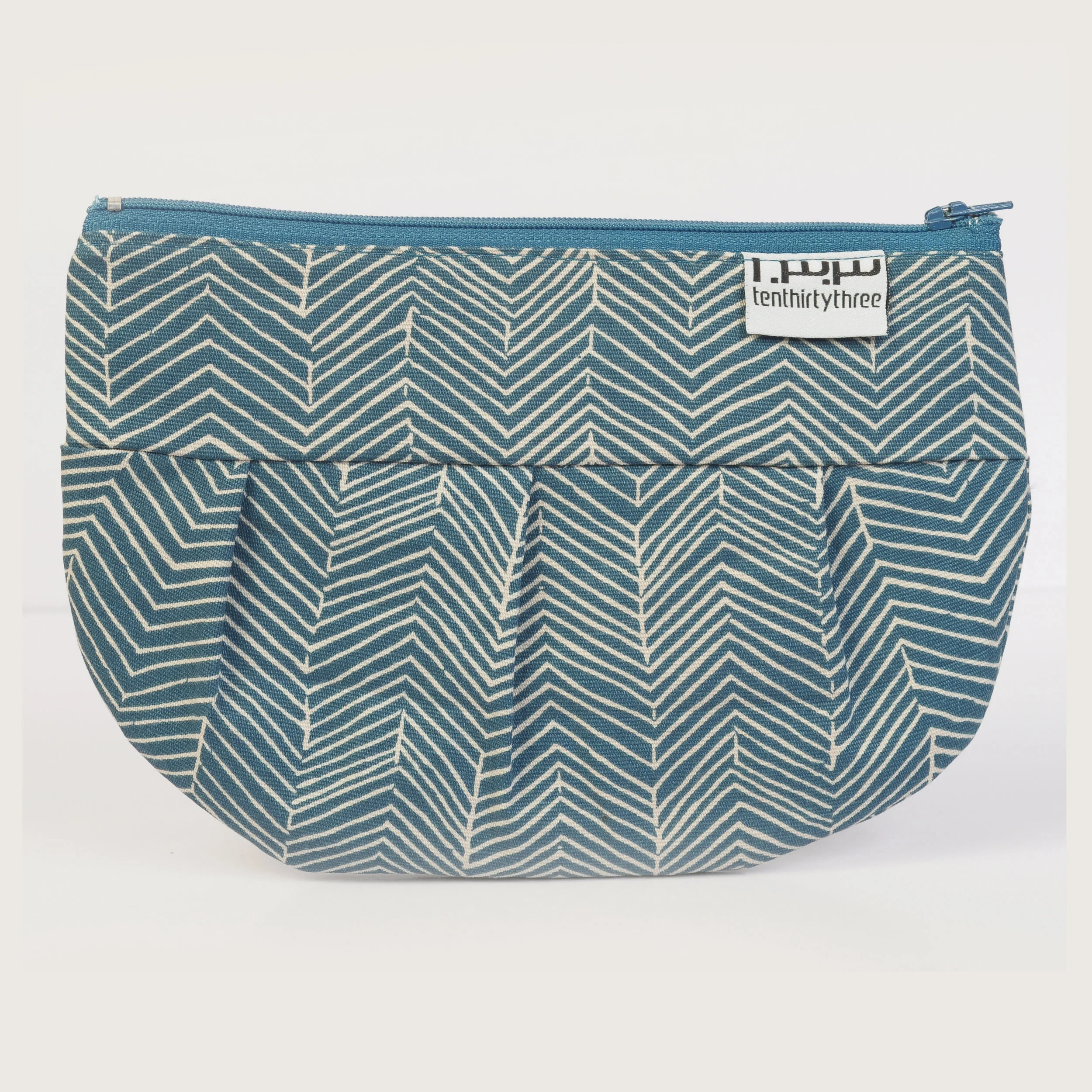 Herringbone 
Pouch
Teal Zipper