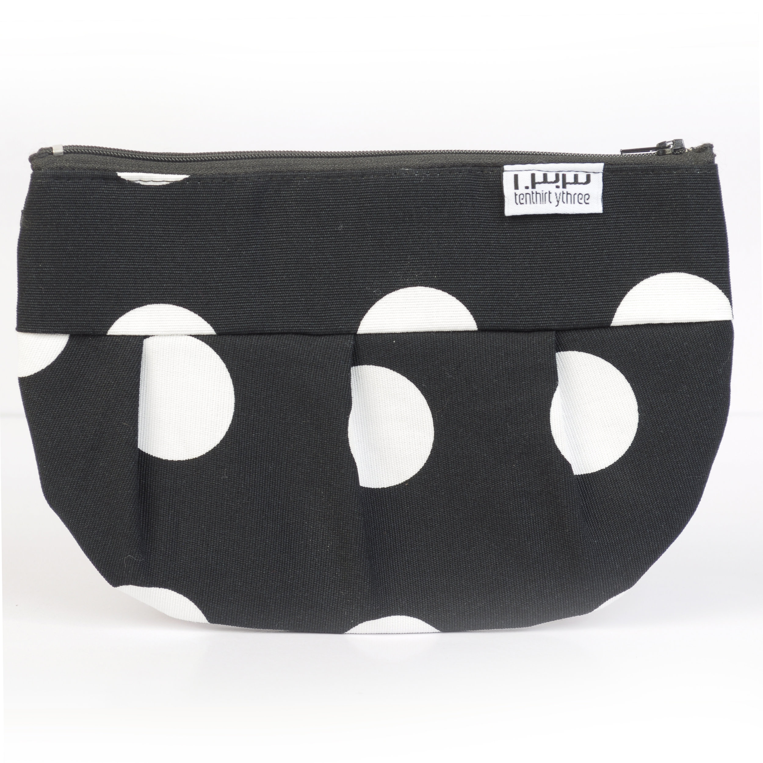 Polka-dot Black and White Pouch