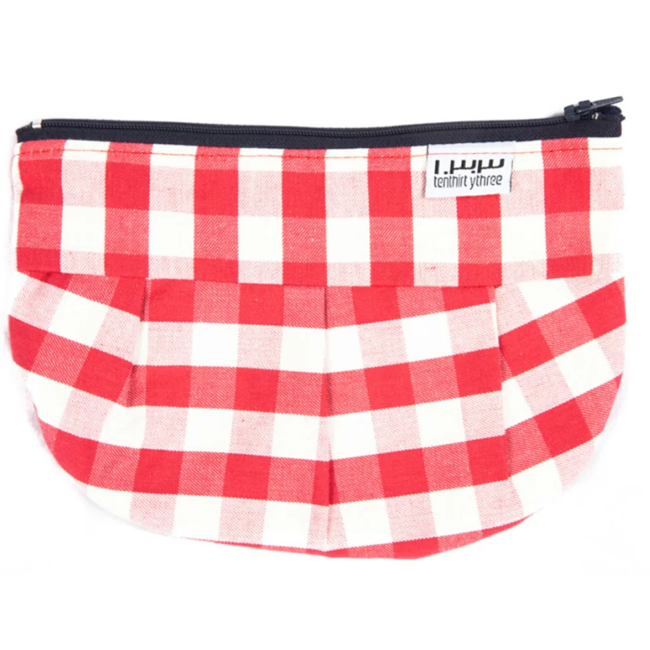 Red Gingham Pouch